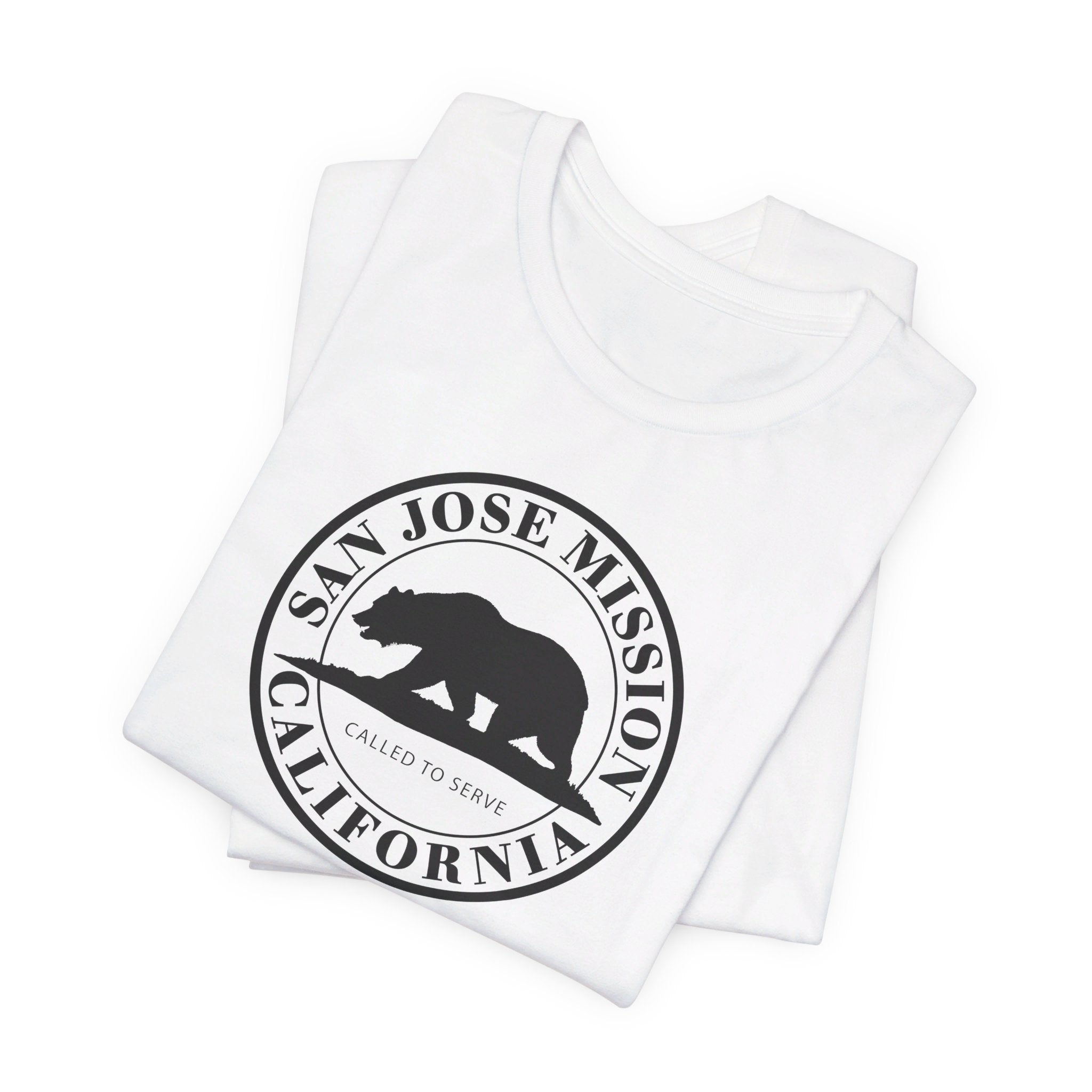 California San Jose Mission Circular Monochrome Logo T-Shirt - Latter-Day Saint LDS Missionary Gift - Book of Mormon