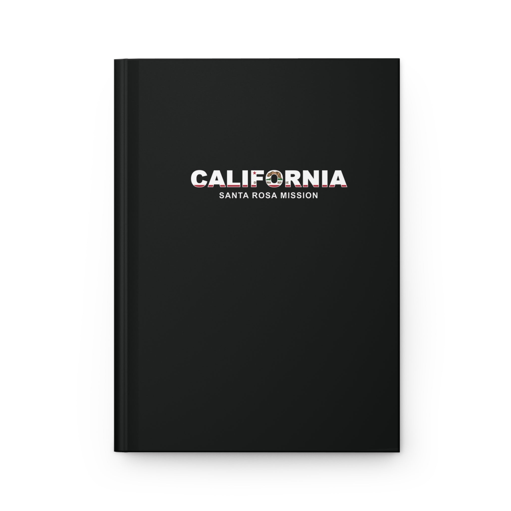 California Santa Rosa Mission Flag Title Black Hardcover Journal Matte - Mission Wishlist - LDS Missionary Gift Store