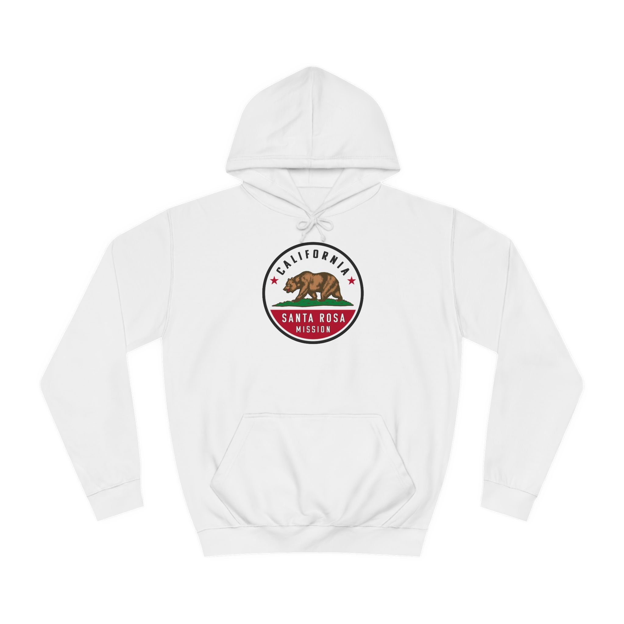 California Santa Rosa Mission State Flag Logo (White Border) College Hoodie - Mission Wishlist - LDS Missionary Gift Store