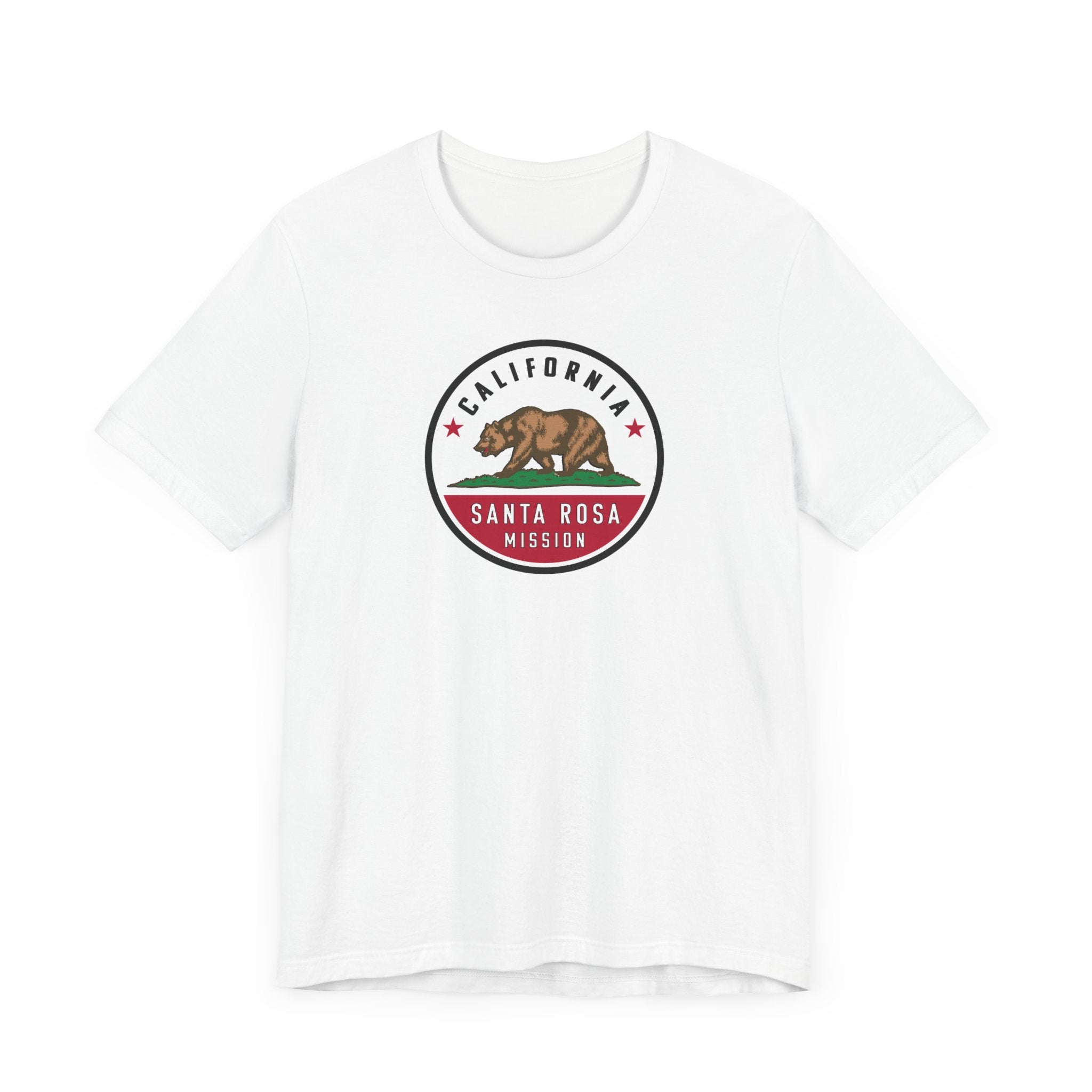 California Santa Rosa Mission State Flag Logo (White Border) T-shirt - Mission Wishlist - LDS Missionary Gift Store