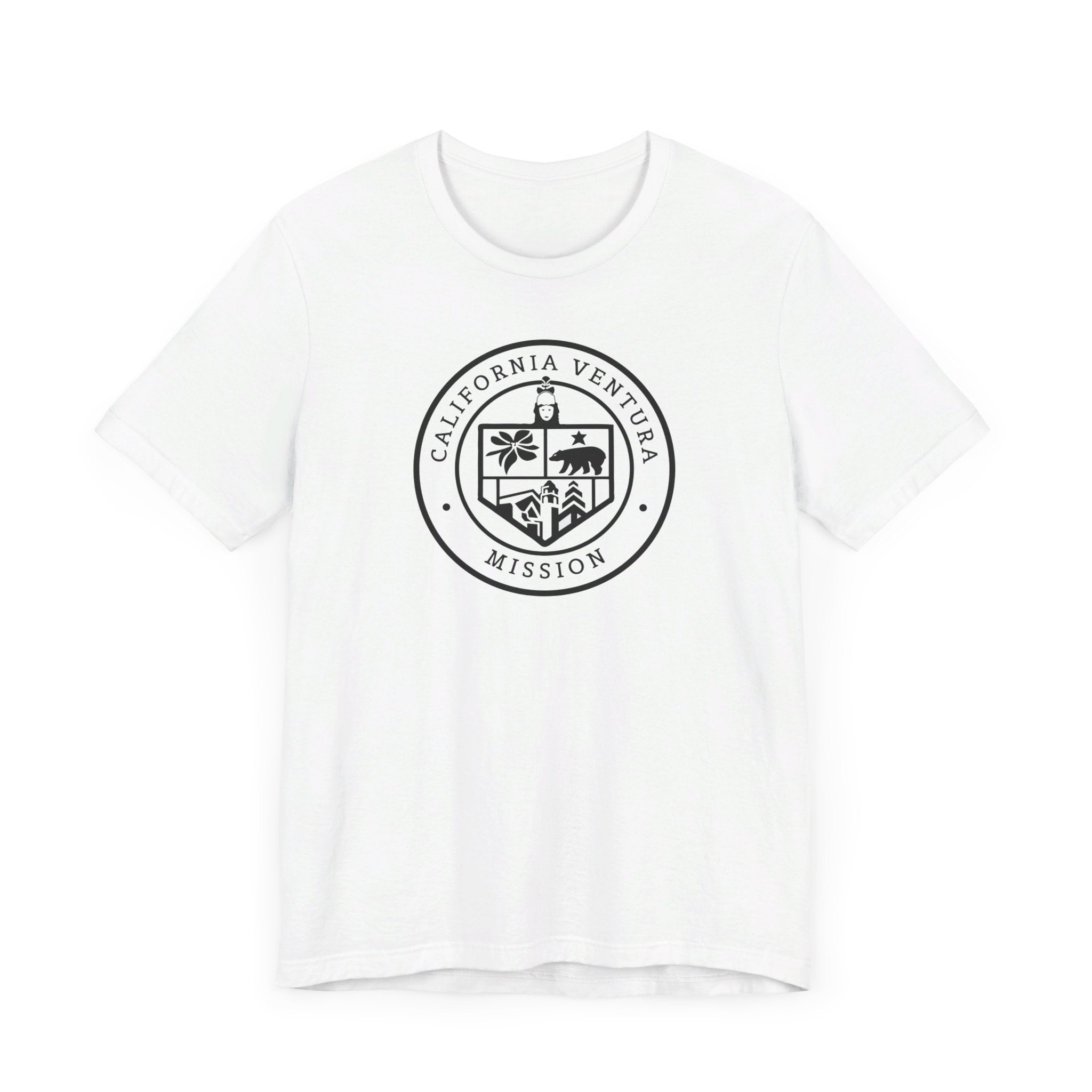 California Ventura Mission Circular Monochrome Logo T-Shirt - Latter-Day Saint LDS Missionary Gift - Book of Mormon