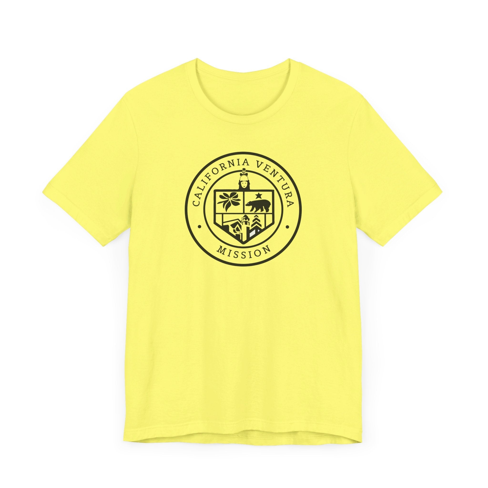 California Ventura Mission Circular Monochrome Logo T-Shirt - Latter-Day Saint LDS Missionary Gift - Book of Mormon