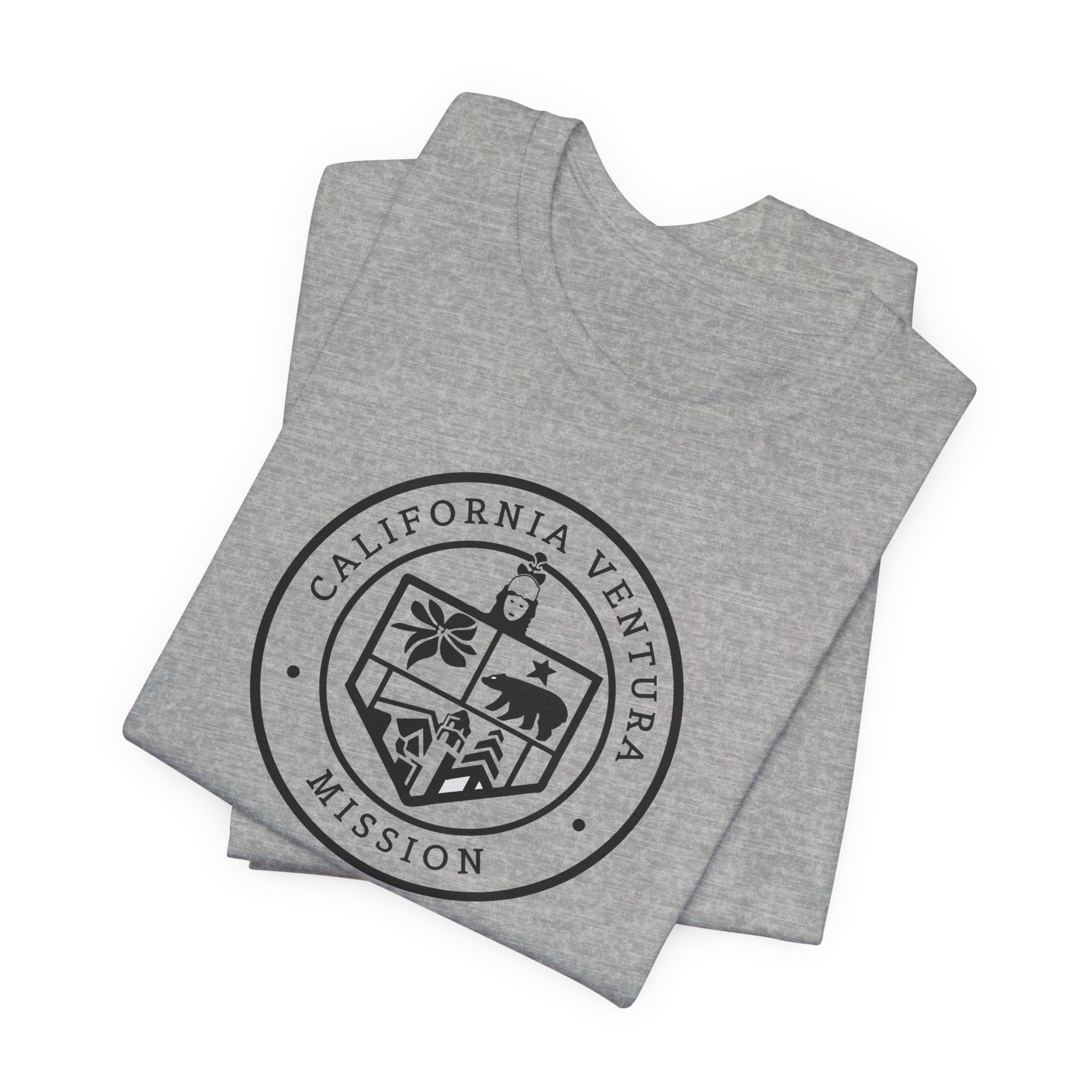 California Ventura Mission Circular Monochrome Logo T-Shirt - Latter-Day Saint LDS Missionary Gift - Book of Mormon