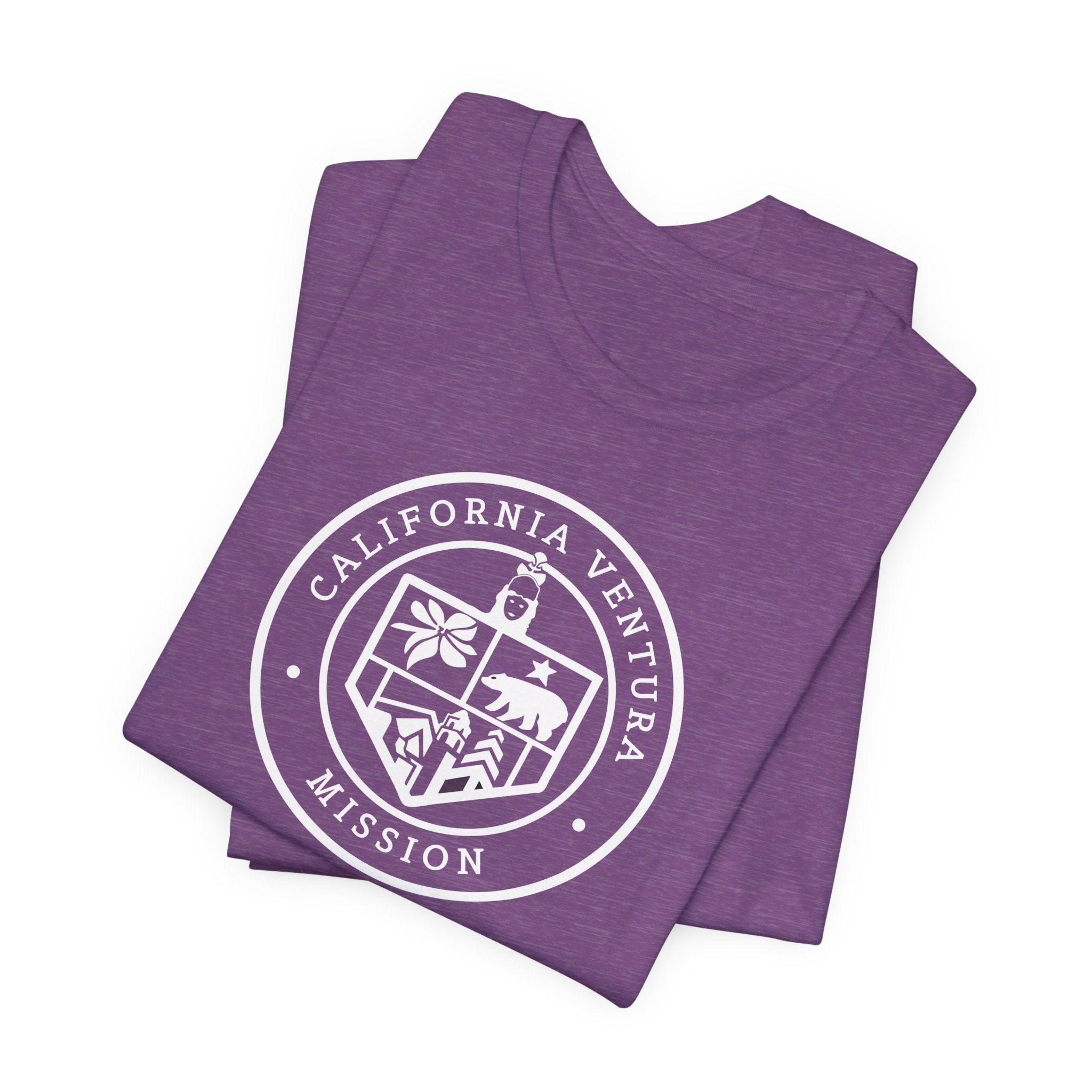 California Ventura Mission Circular Monochrome Logo T-Shirt - Latter-Day Saint LDS Missionary Gift - Book of Mormon