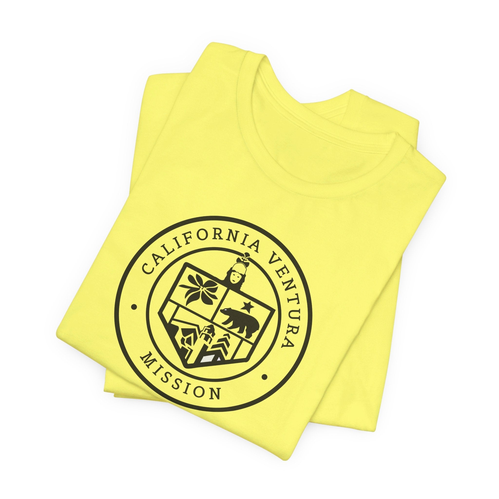 California Ventura Mission Circular Monochrome Logo T-Shirt - Latter-Day Saint LDS Missionary Gift - Book of Mormon