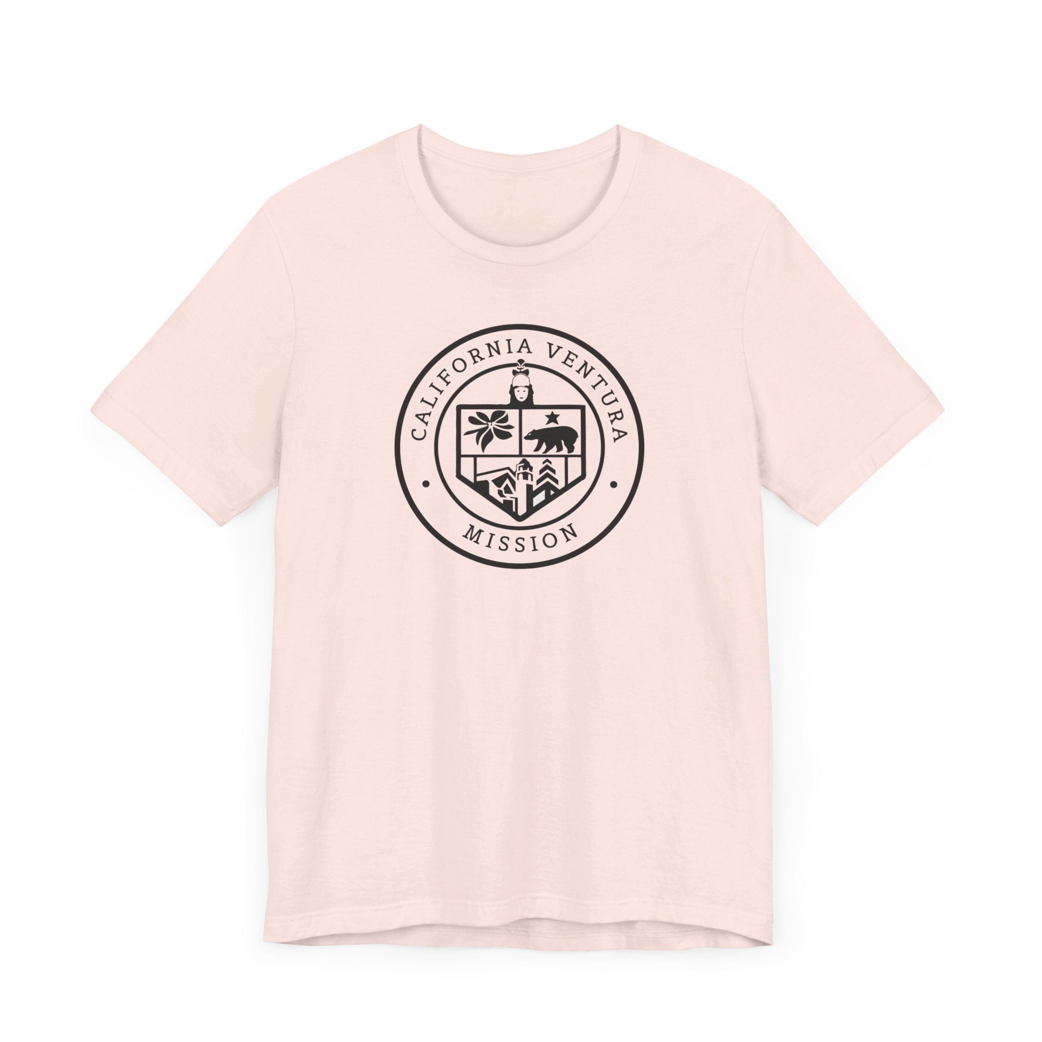 California Ventura Mission Circular Monochrome Logo T-Shirt - Latter-Day Saint LDS Missionary Gift - Book of Mormon