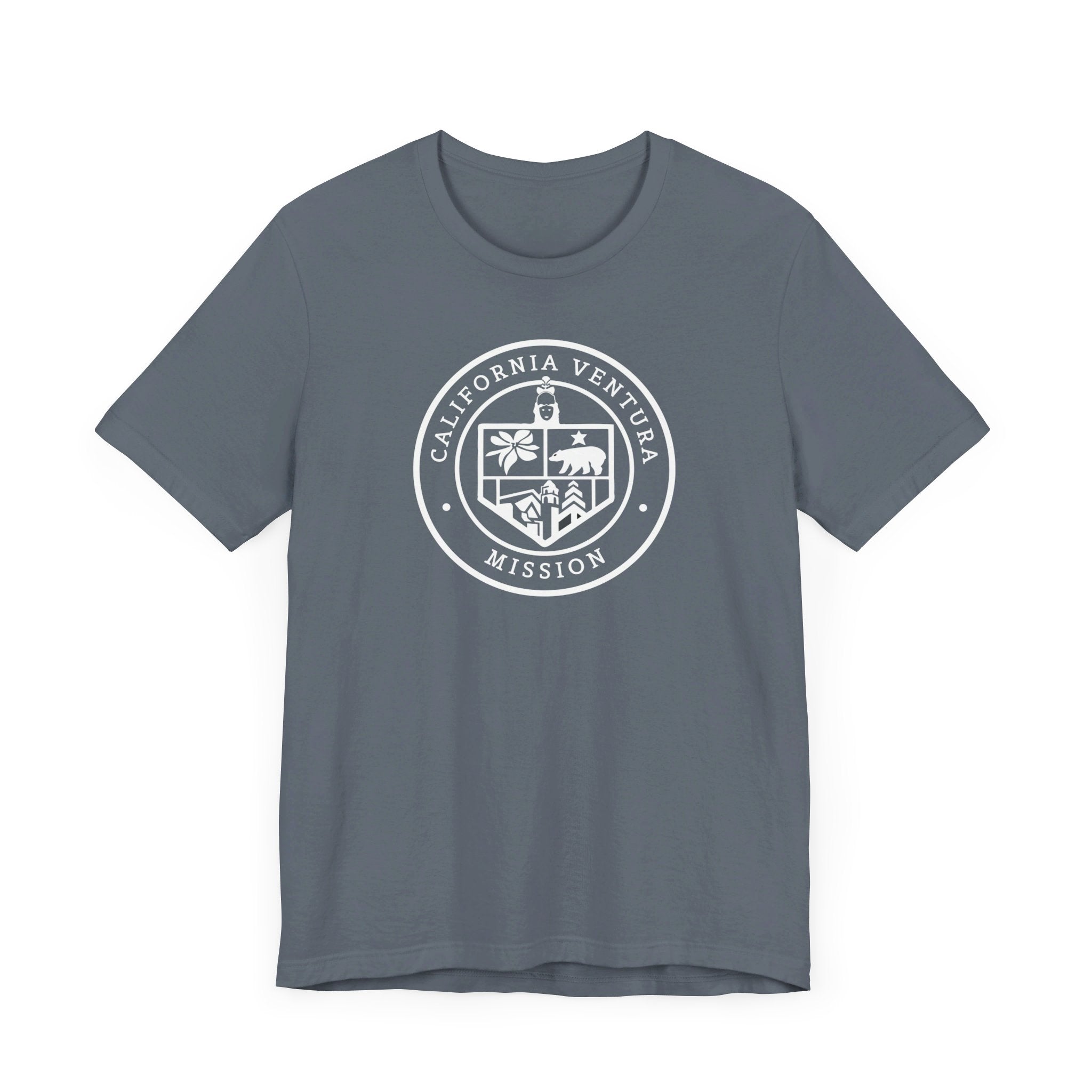 California Ventura Mission Circular Monochrome Logo T-Shirt - Latter-Day Saint LDS Missionary Gift - Book of Mormon