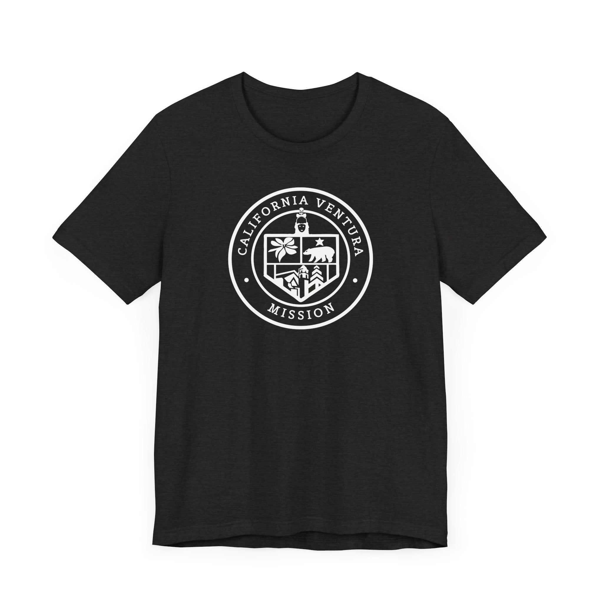 California Ventura Mission Circular Monochrome Logo T-Shirt - Latter-Day Saint LDS Missionary Gift - Book of Mormon