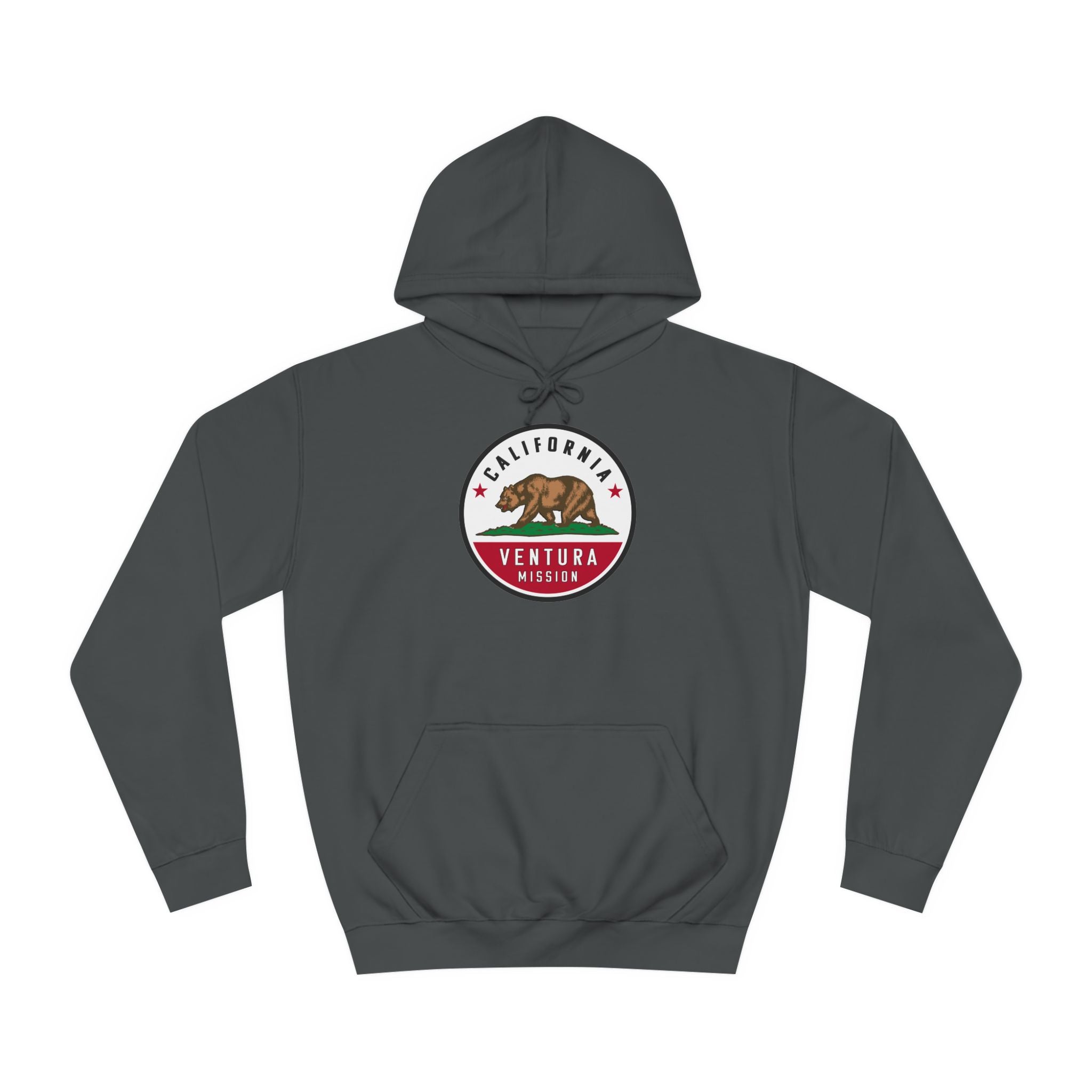 California Ventura Mission State Flag Logo (White Border) College Hoodie