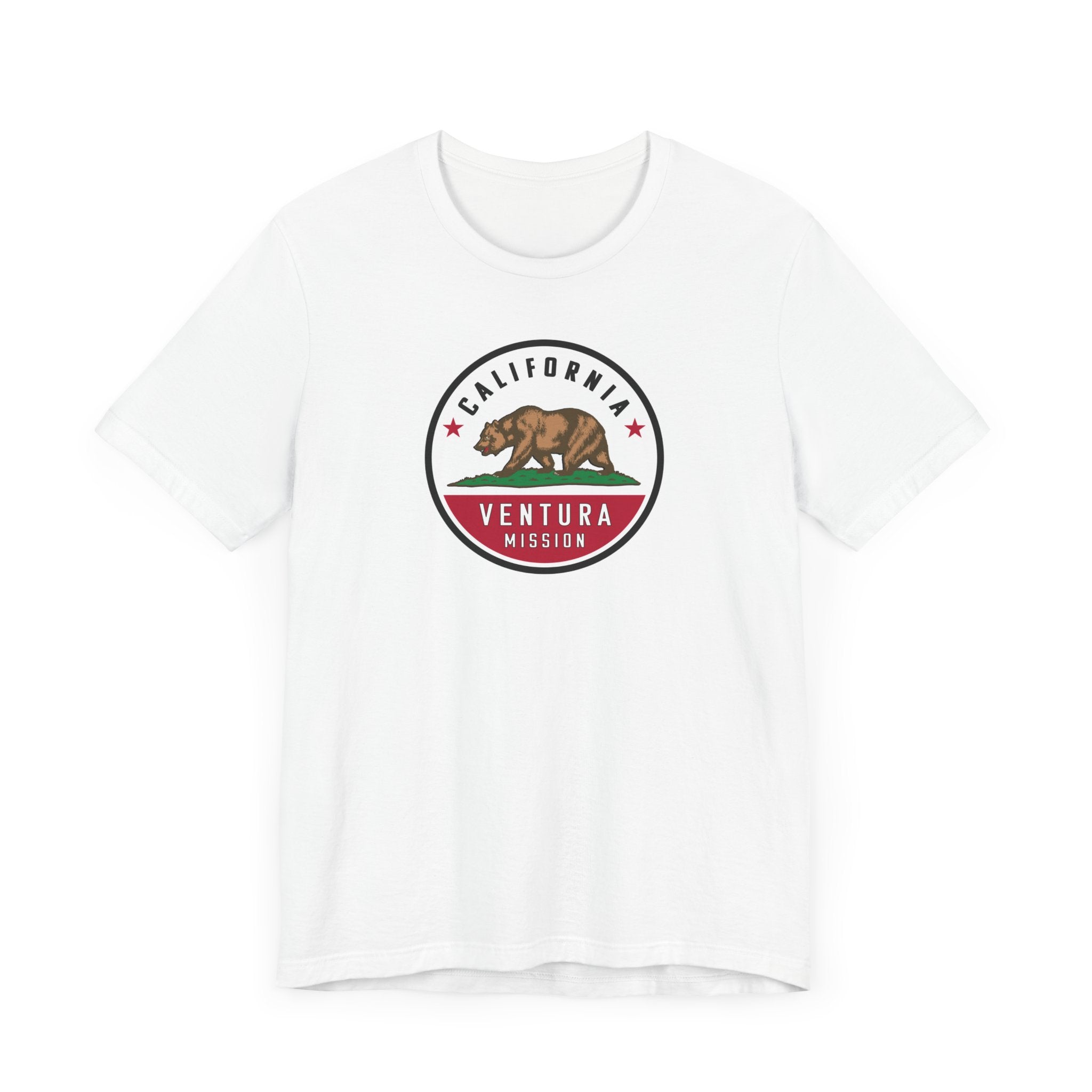 California Ventura Mission State Flag Logo (White Border) T-shirt - Mission Wishlist - LDS Missionary Gift Store