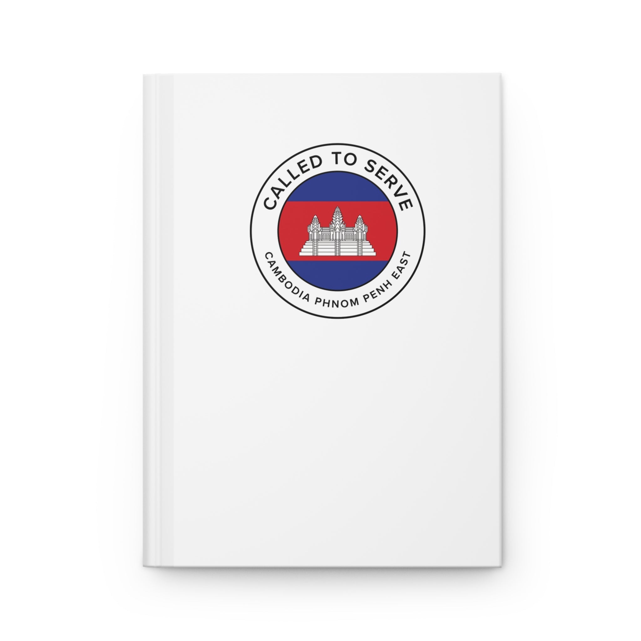 Cambodia Phnom Penh East Mission Circle Flag Called to Serve White Hardcover Journal Matte - Mission Wishlist - LDS Missionary Gift Store