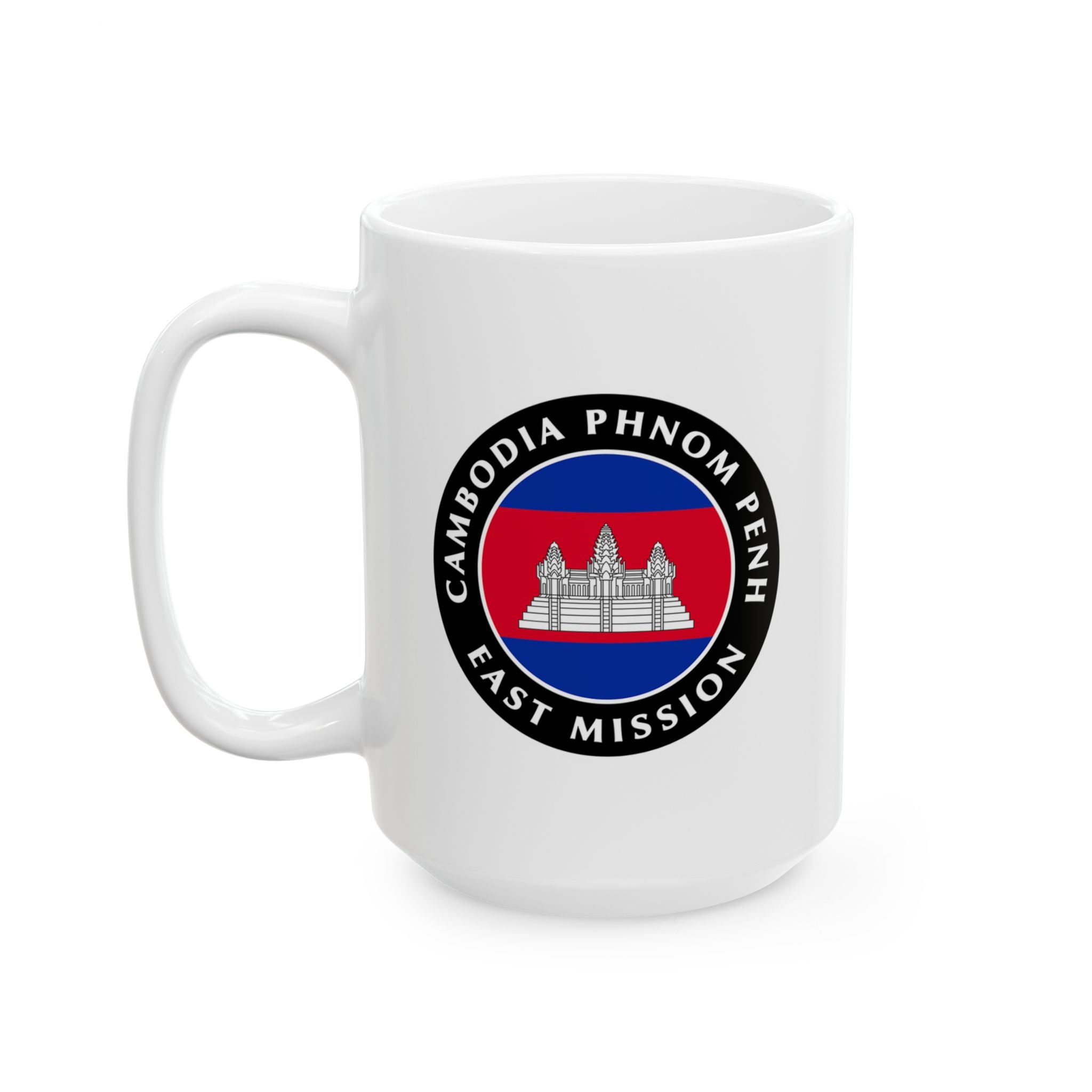 Cambodia Phnom Penh East Mission Circular Flag White Ceramic Mug - Mission Wishlist - LDS Missionary Gift Store