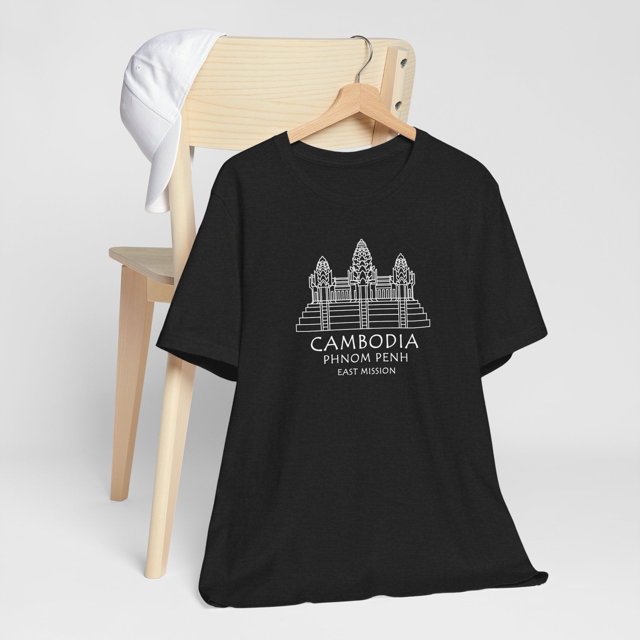 Cambodia Phnom Penh East Mission Circular Monochrome Logo T-Shirt - Mission Wishlist - LDS Missionary Gift Store
