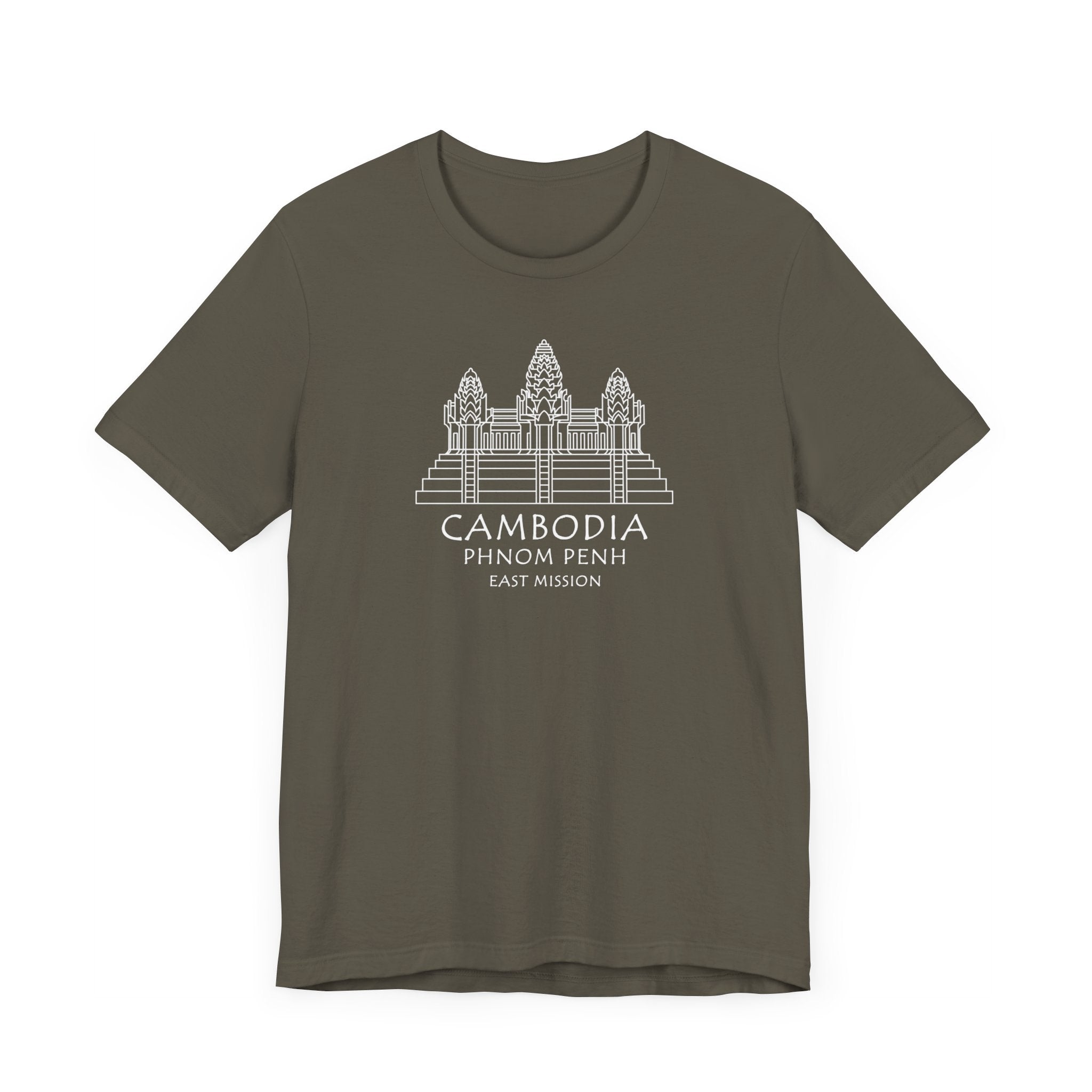 Cambodia Phnom Penh East Mission Circular Monochrome Logo T-Shirt - Mission Wishlist - LDS Missionary Gift Store