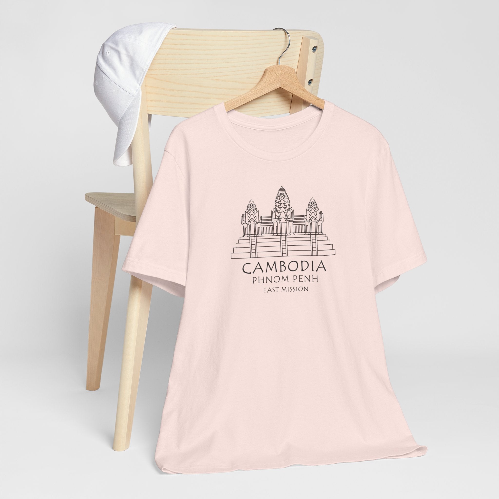 Cambodia Phnom Penh East Mission Circular Monochrome Logo T-Shirt - Mission Wishlist - LDS Missionary Gift Store