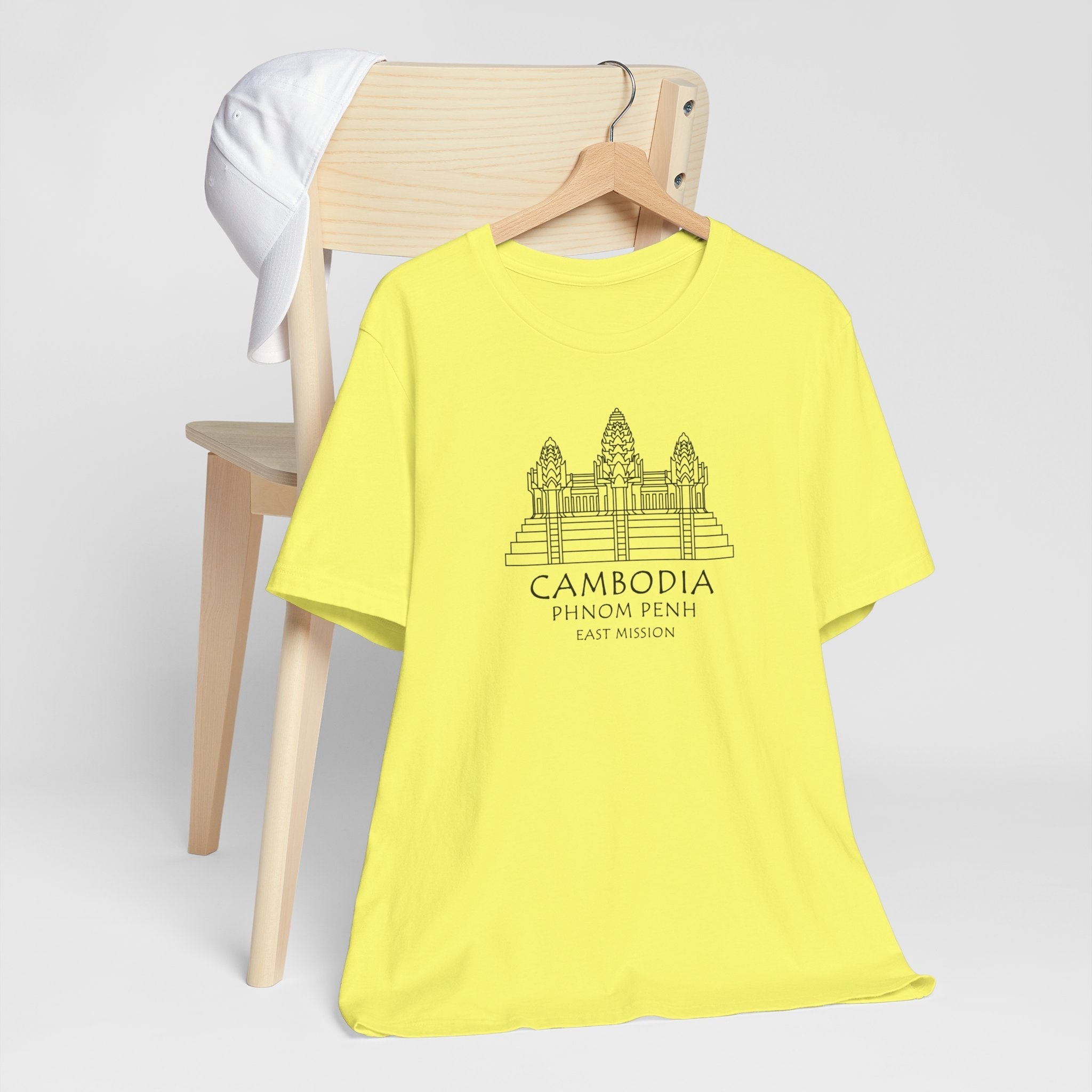 Cambodia Phnom Penh East Mission Circular Monochrome Logo T-Shirt - Mission Wishlist - LDS Missionary Gift Store
