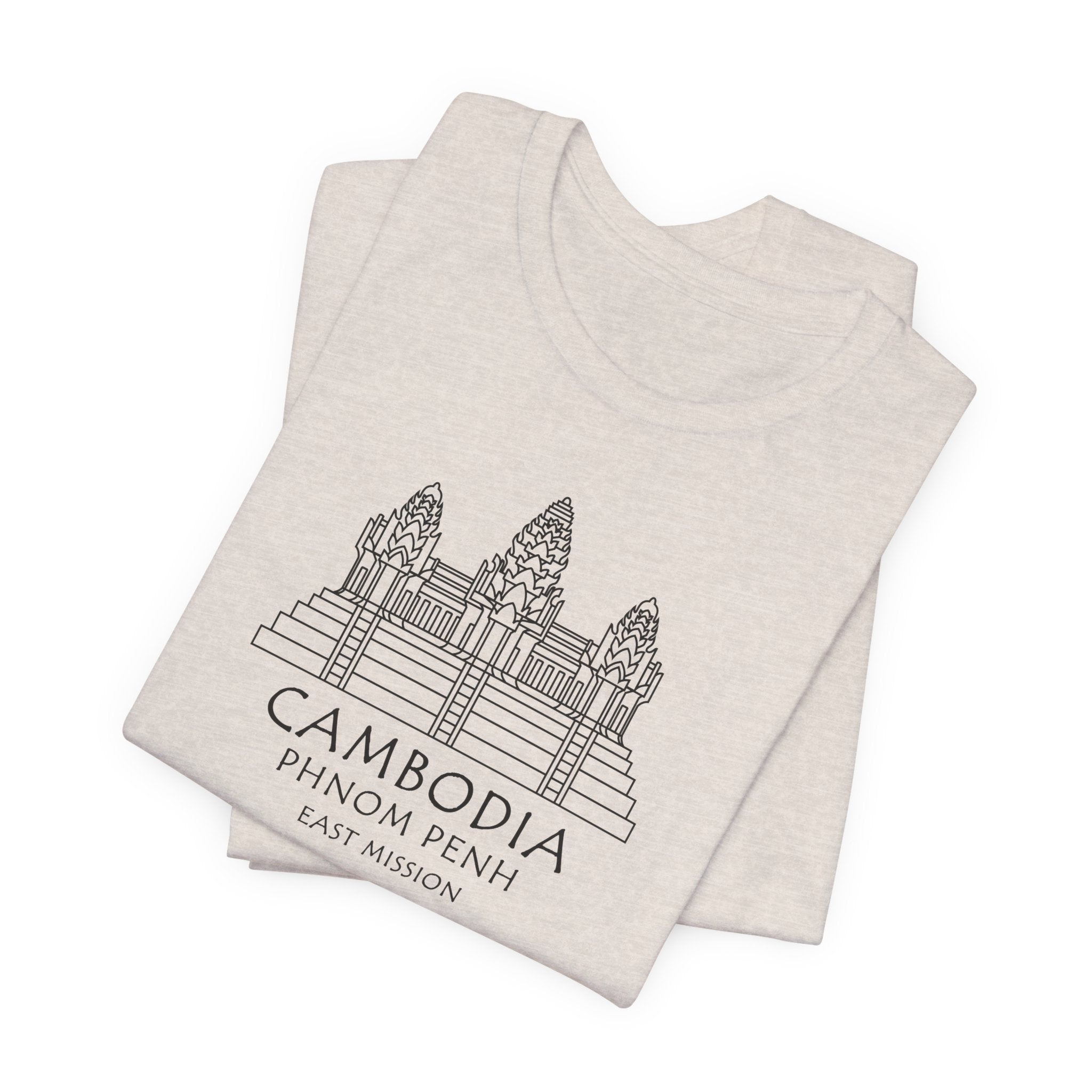 Cambodia Phnom Penh East Mission Circular Monochrome Logo T-Shirt - Mission Wishlist - LDS Missionary Gift Store