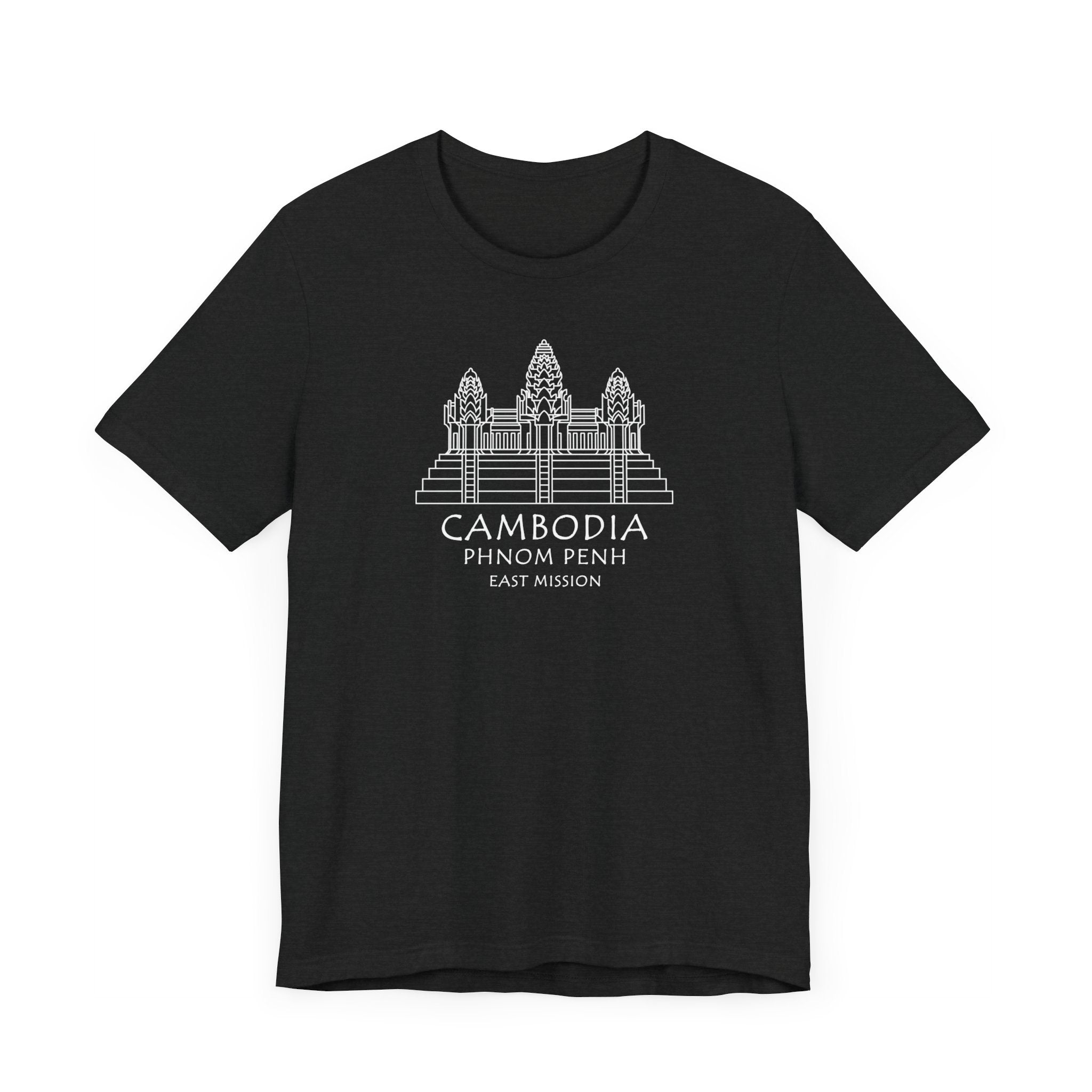 Cambodia Phnom Penh East Mission Circular Monochrome Logo T-Shirt - Mission Wishlist - LDS Missionary Gift Store