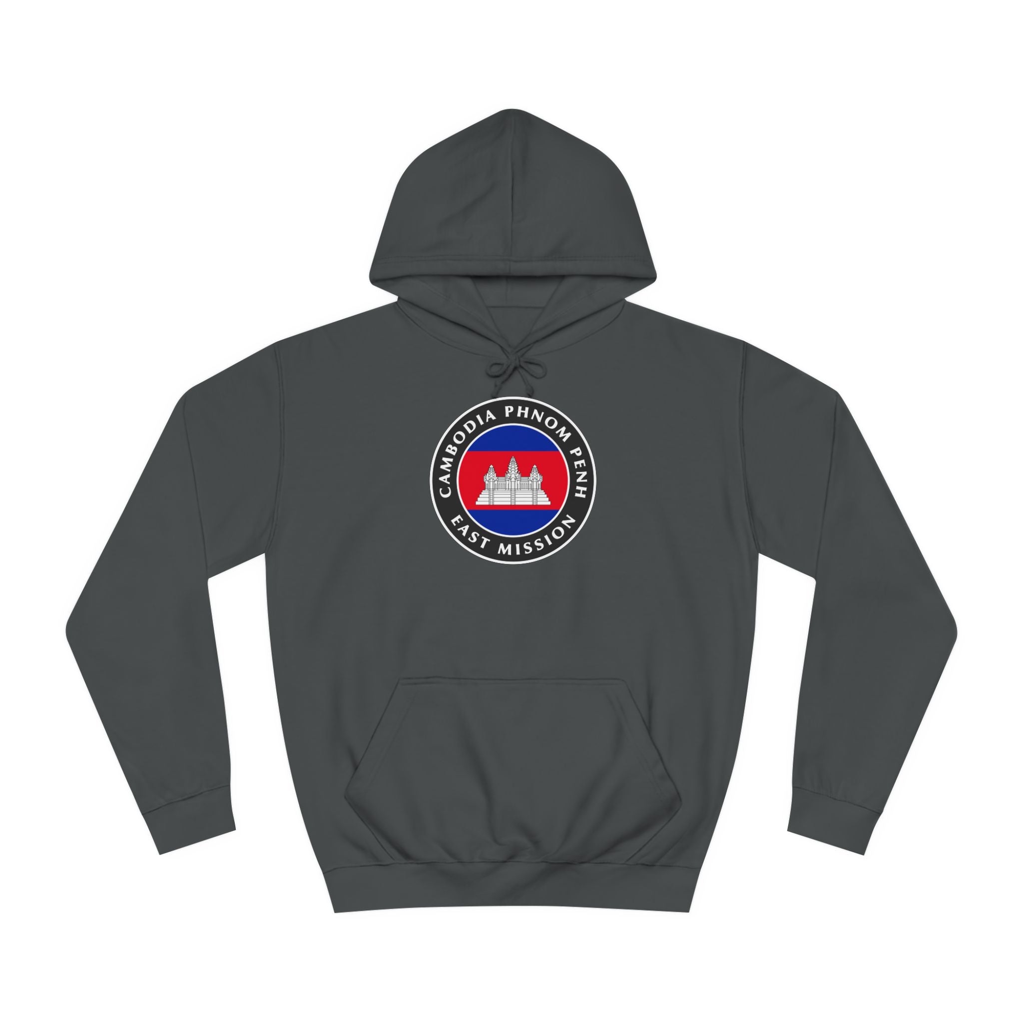 Cambodia Phnom Penh East Mission Flag Logo (Black Border) College Hoodie - Mission Wishlist - LDS Missionary Gift Store