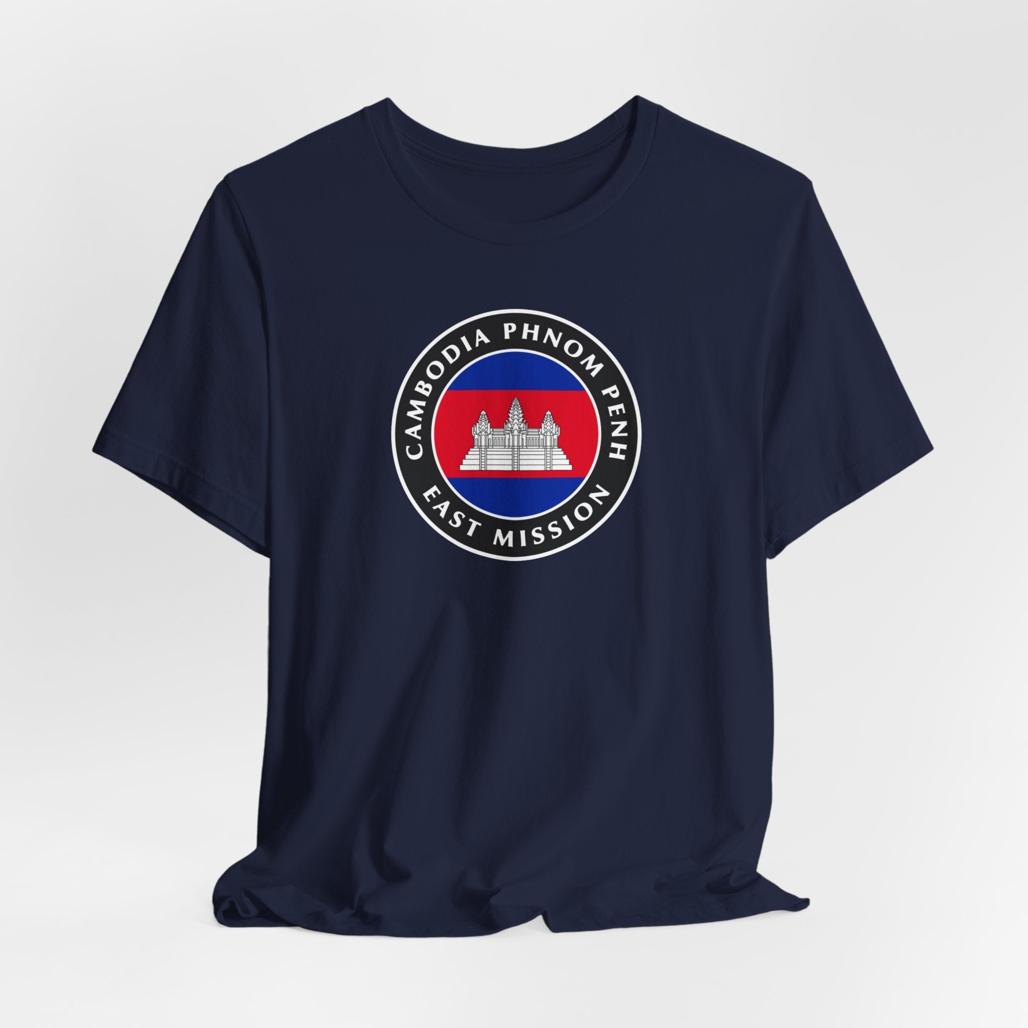Cambodia Phnom Penh East Mission Flag Logo (Black Border) T-shirt - Mission Wishlist - LDS Missionary Gift Store