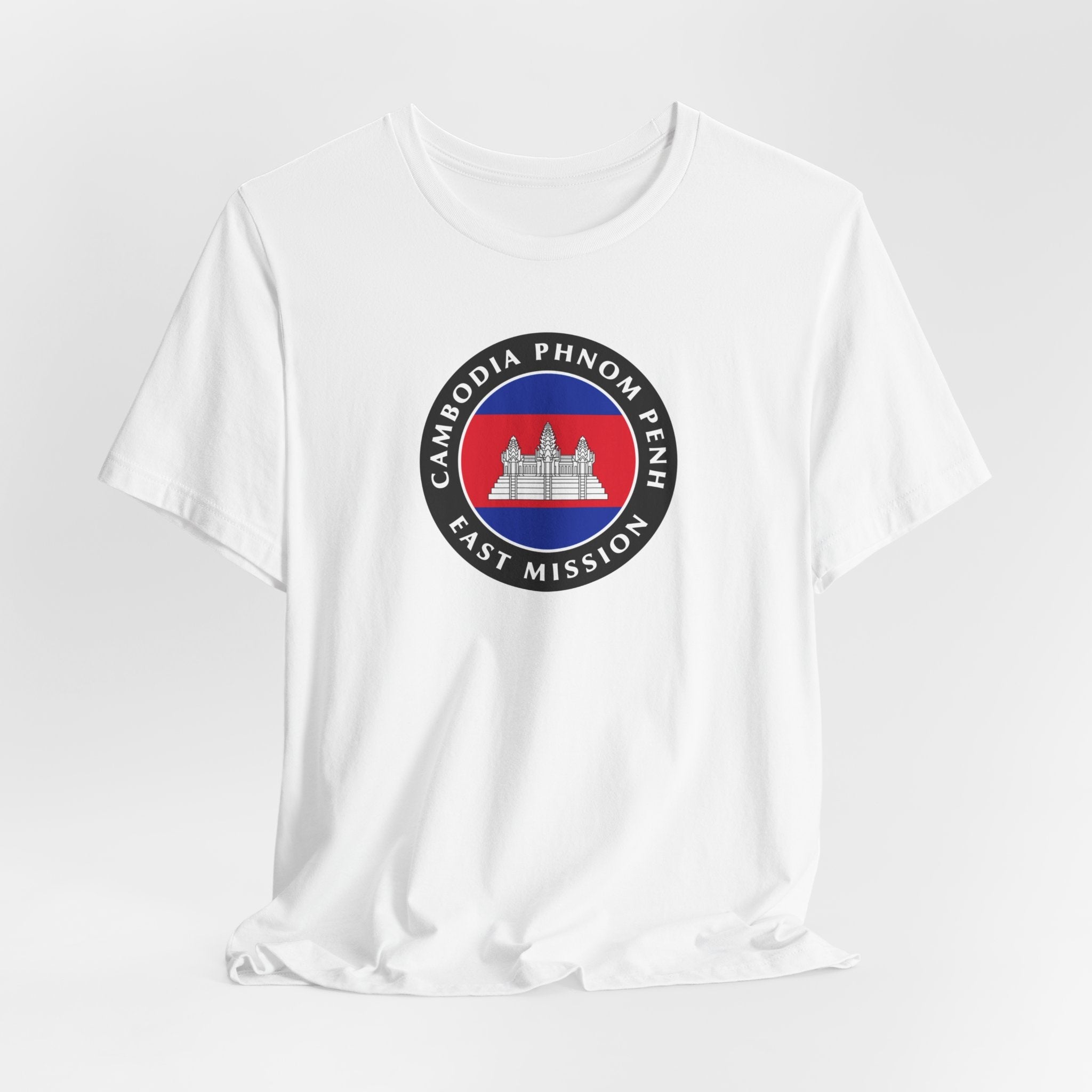 Cambodia Phnom Penh East Mission Flag Logo (Black Border) T-shirt - Mission Wishlist - LDS Missionary Gift Store
