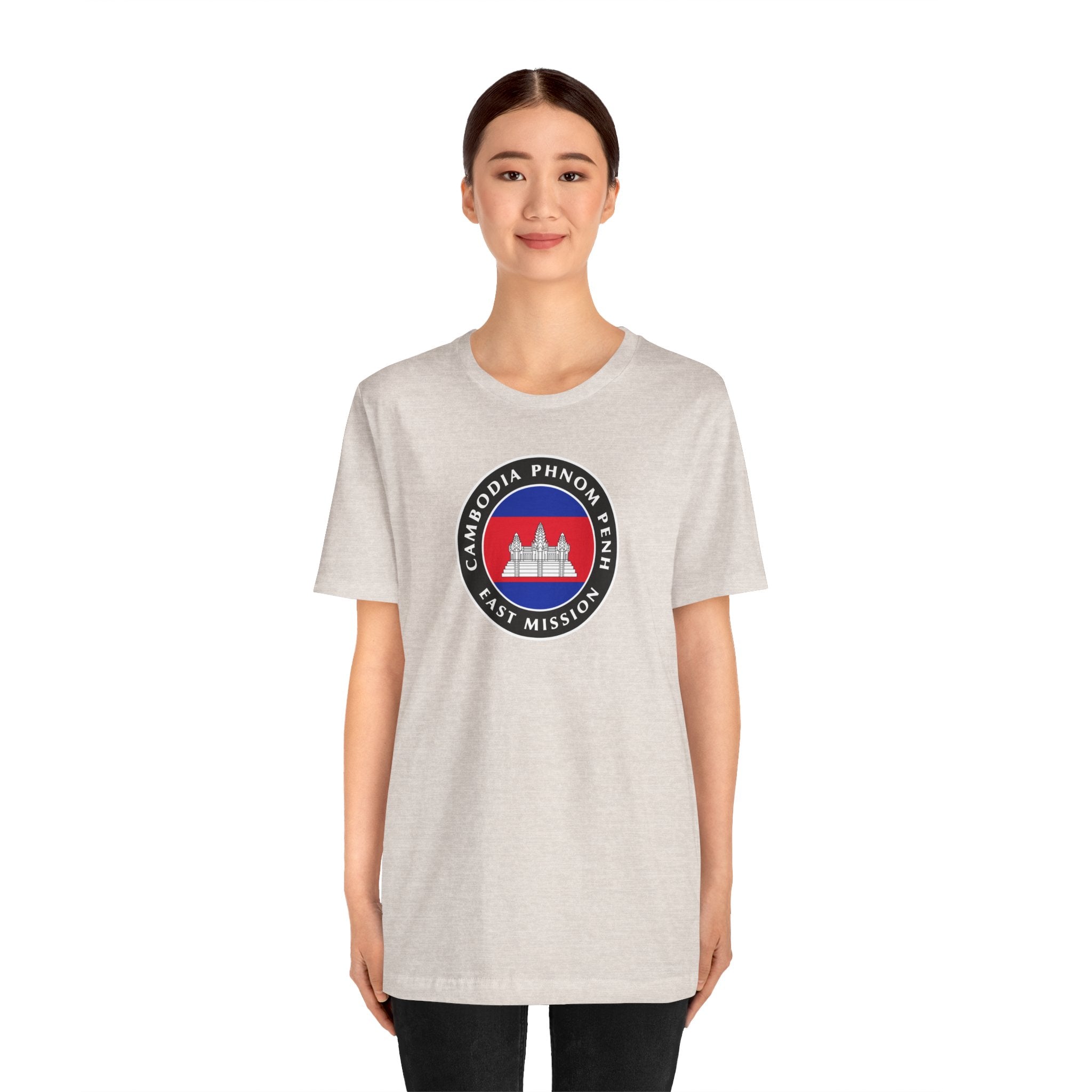 Cambodia Phnom Penh East Mission Flag Logo (Black Border) T-shirt - Mission Wishlist - LDS Missionary Gift Store