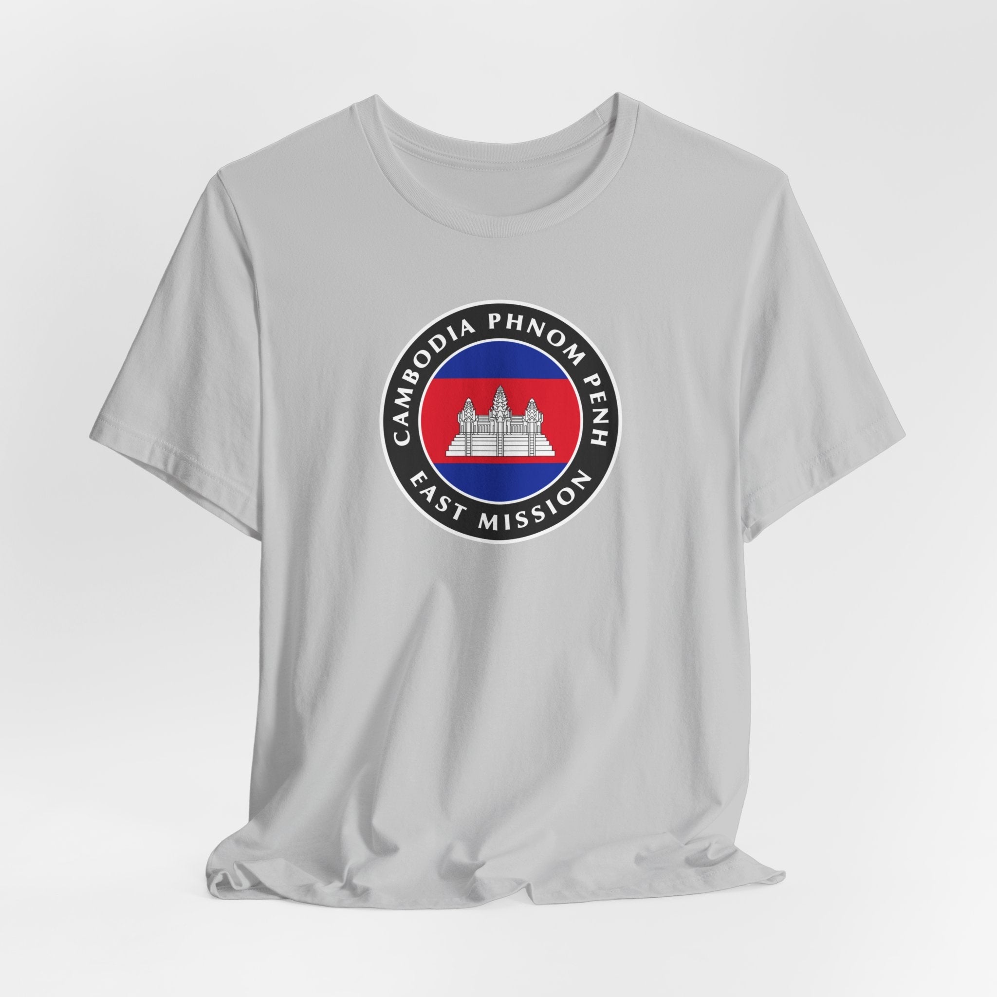 Cambodia Phnom Penh East Mission Flag Logo (Black Border) T-shirt - Mission Wishlist - LDS Missionary Gift Store