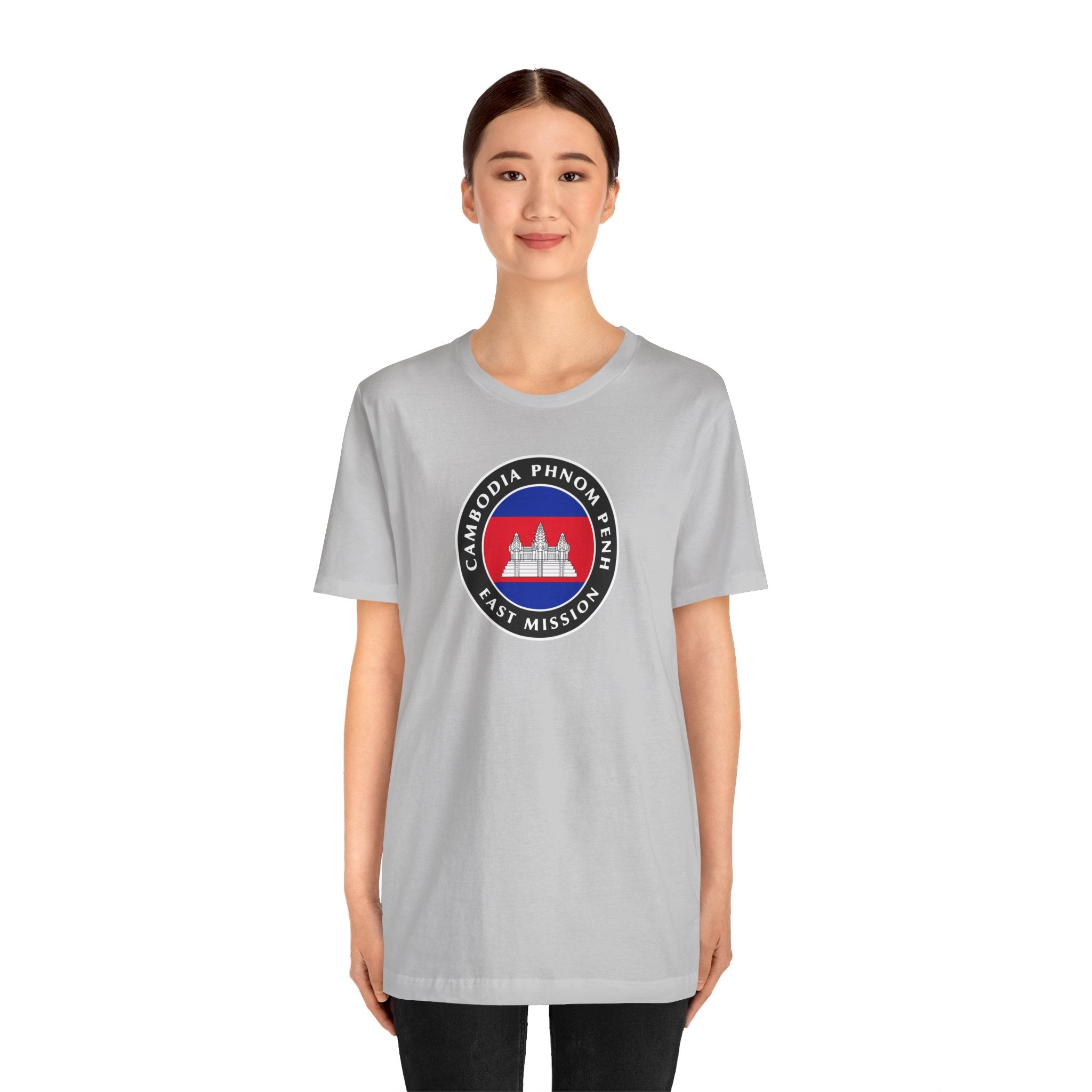 Cambodia Phnom Penh East Mission Flag Logo (Black Border) T-shirt - Mission Wishlist - LDS Missionary Gift Store