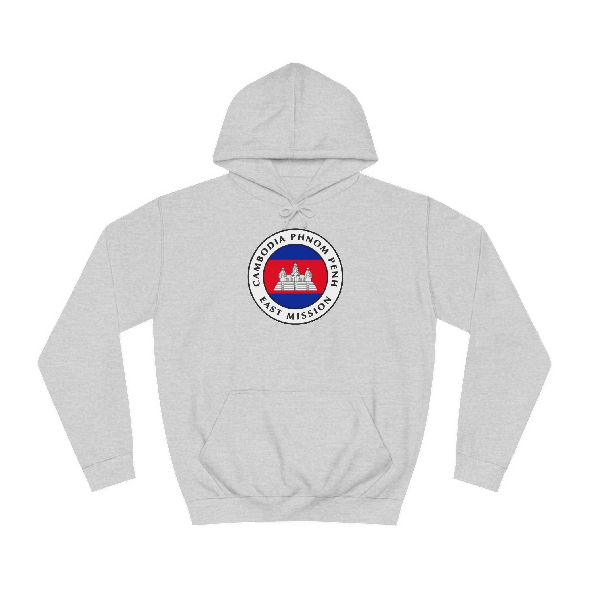 Cambodia Phnom Penh East Mission Flag Logo (White Border) College Hoodie - Mission Wishlist - LDS Missionary Gift Store