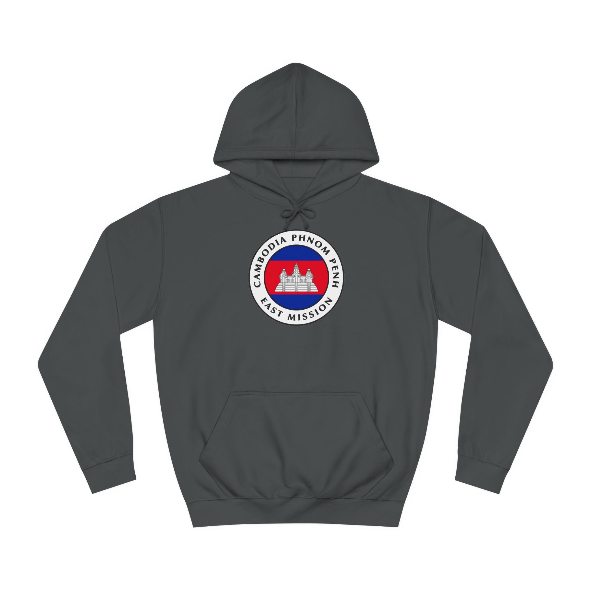 Cambodia Phnom Penh East Mission Flag Logo (White Border) College Hoodie - Mission Wishlist - LDS Missionary Gift Store
