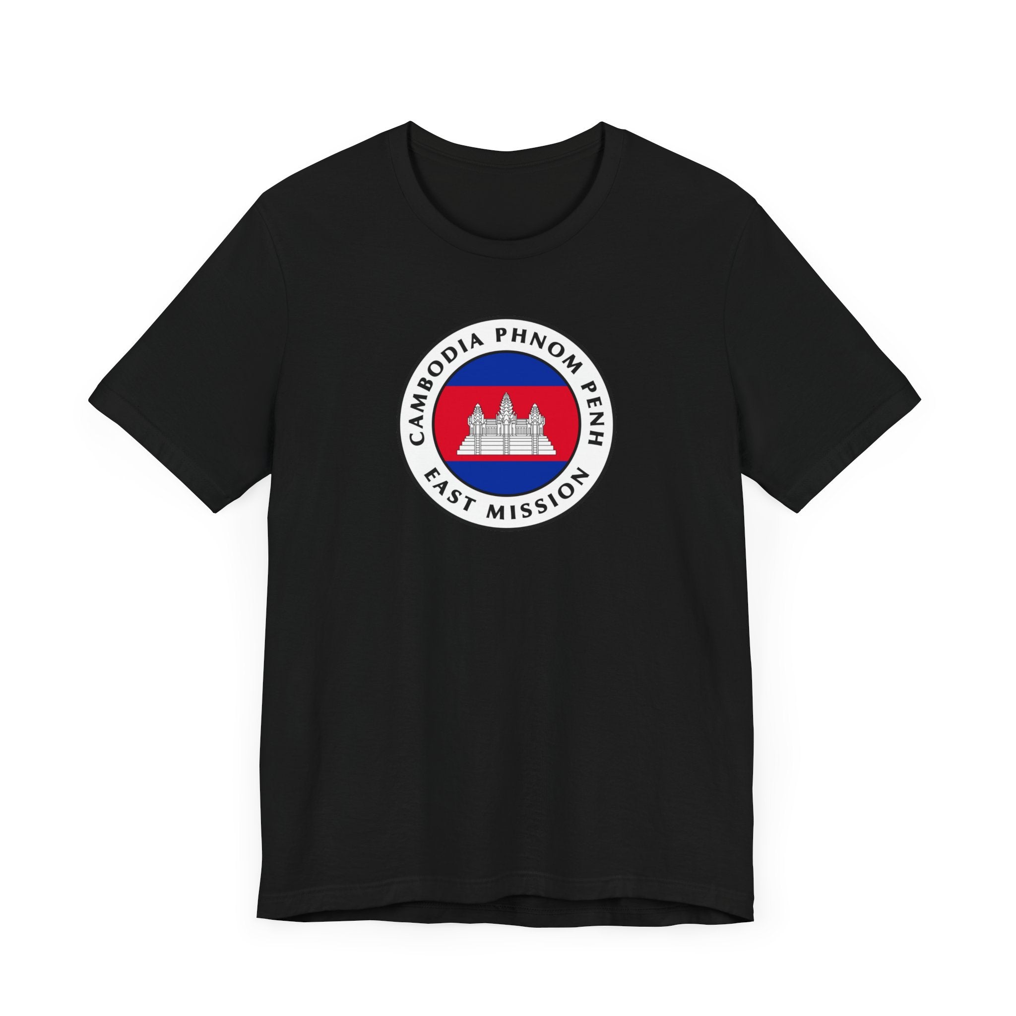 Cambodia Phnom Penh East Mission Flag Logo (White Border) T-shirt - Mission Wishlist - LDS Missionary Gift Store