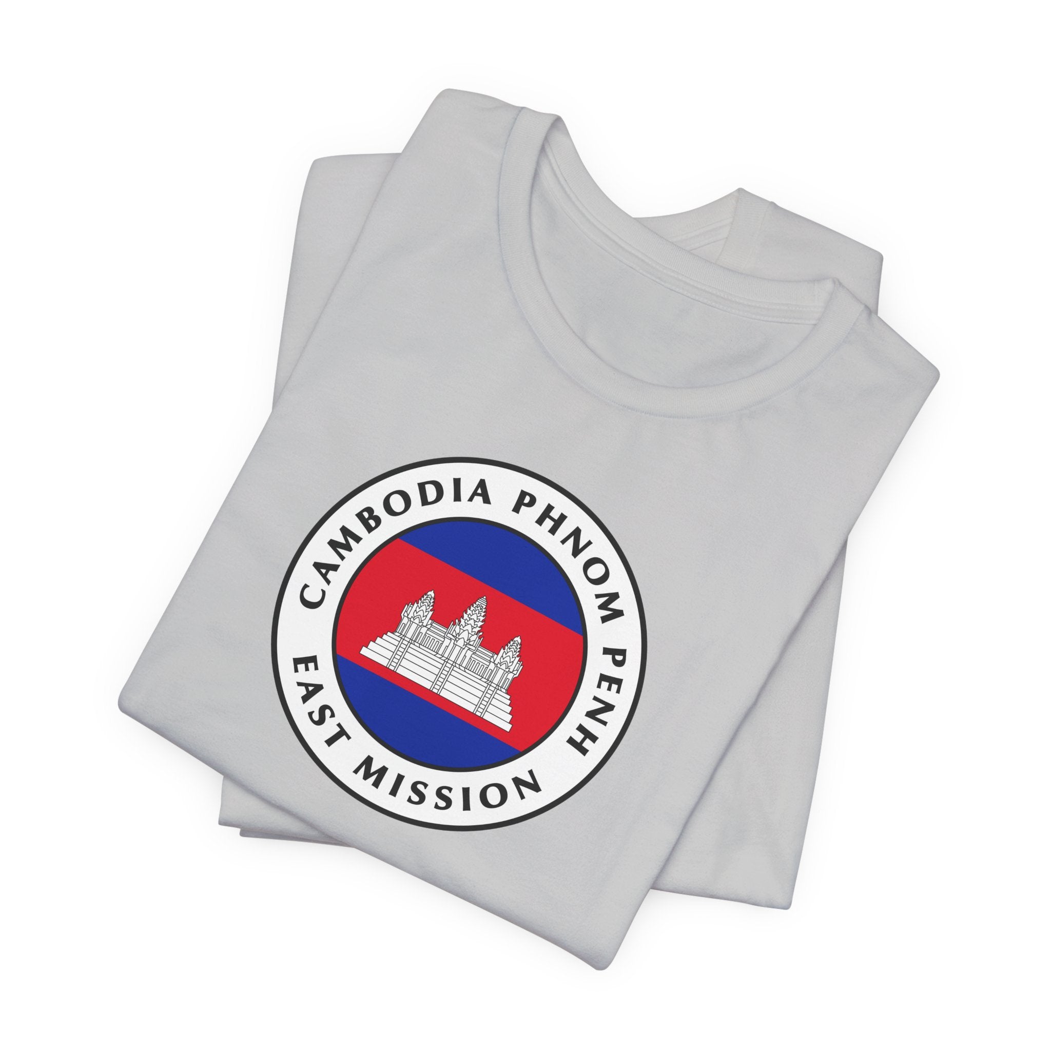Cambodia Phnom Penh East Mission Flag Logo (White Border) T-shirt - Mission Wishlist - LDS Missionary Gift Store