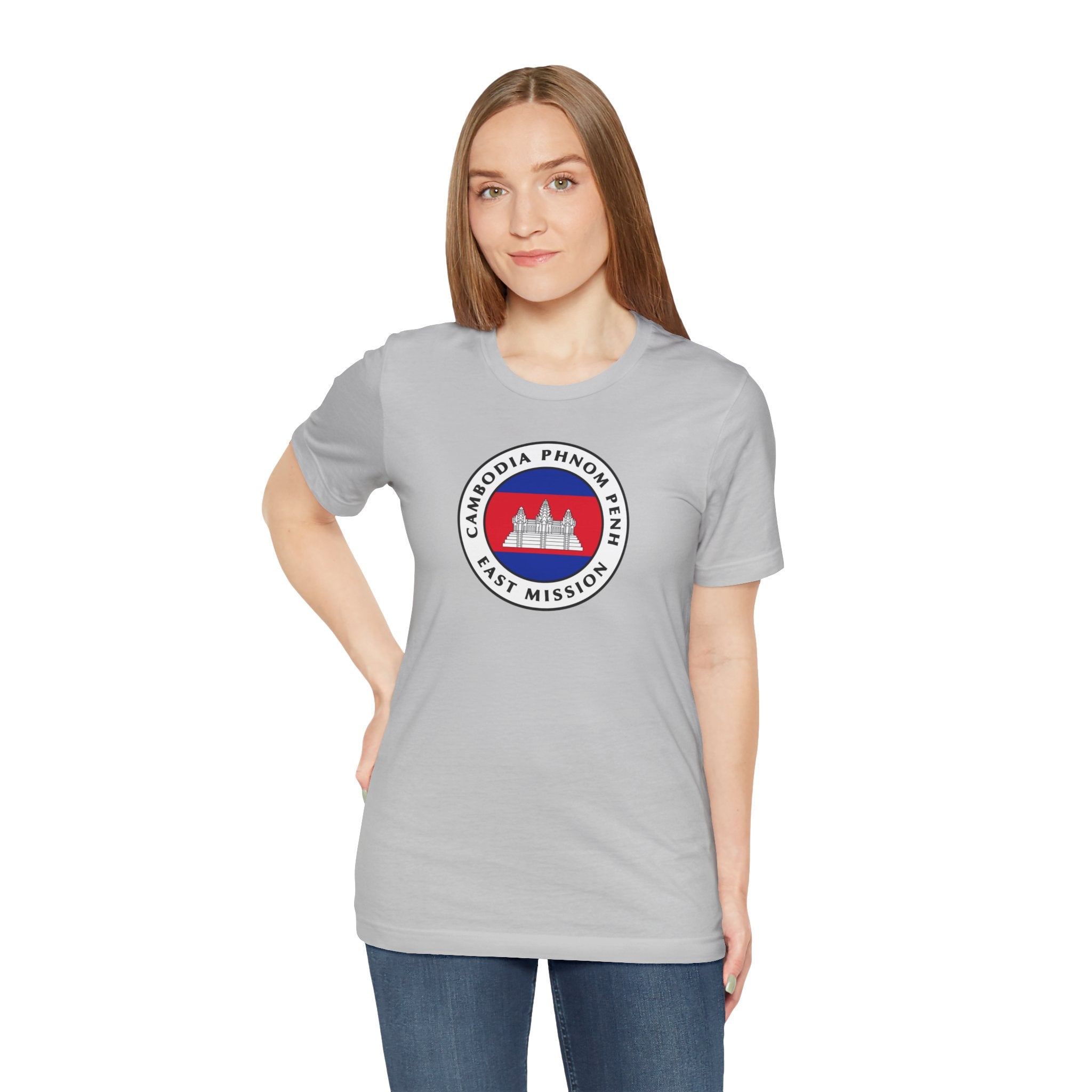 Cambodia Phnom Penh East Mission Flag Logo (White Border) T-shirt - Mission Wishlist - LDS Missionary Gift Store