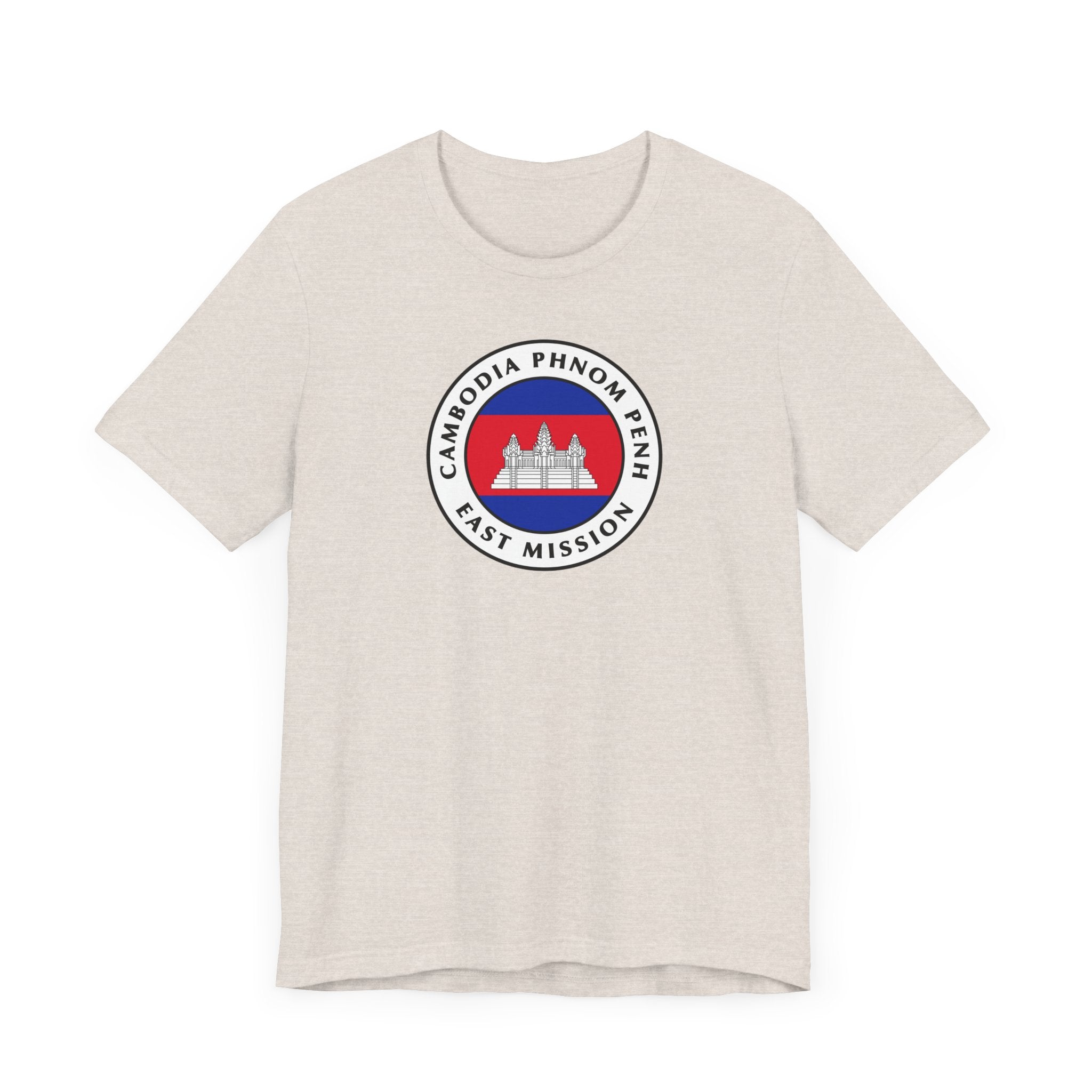 Cambodia Phnom Penh East Mission Flag Logo (White Border) T-shirt - Mission Wishlist - LDS Missionary Gift Store