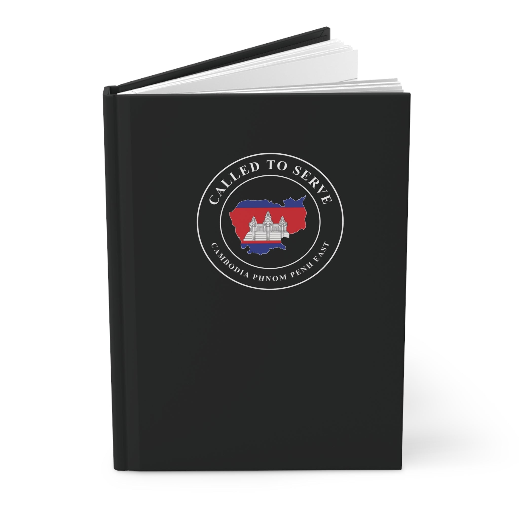 Cambodia Phnom Penh East Mission Flag Map Called to Serve Black Hardcover Journal Matte - Mission Wishlist - LDS Missionary Gift Store