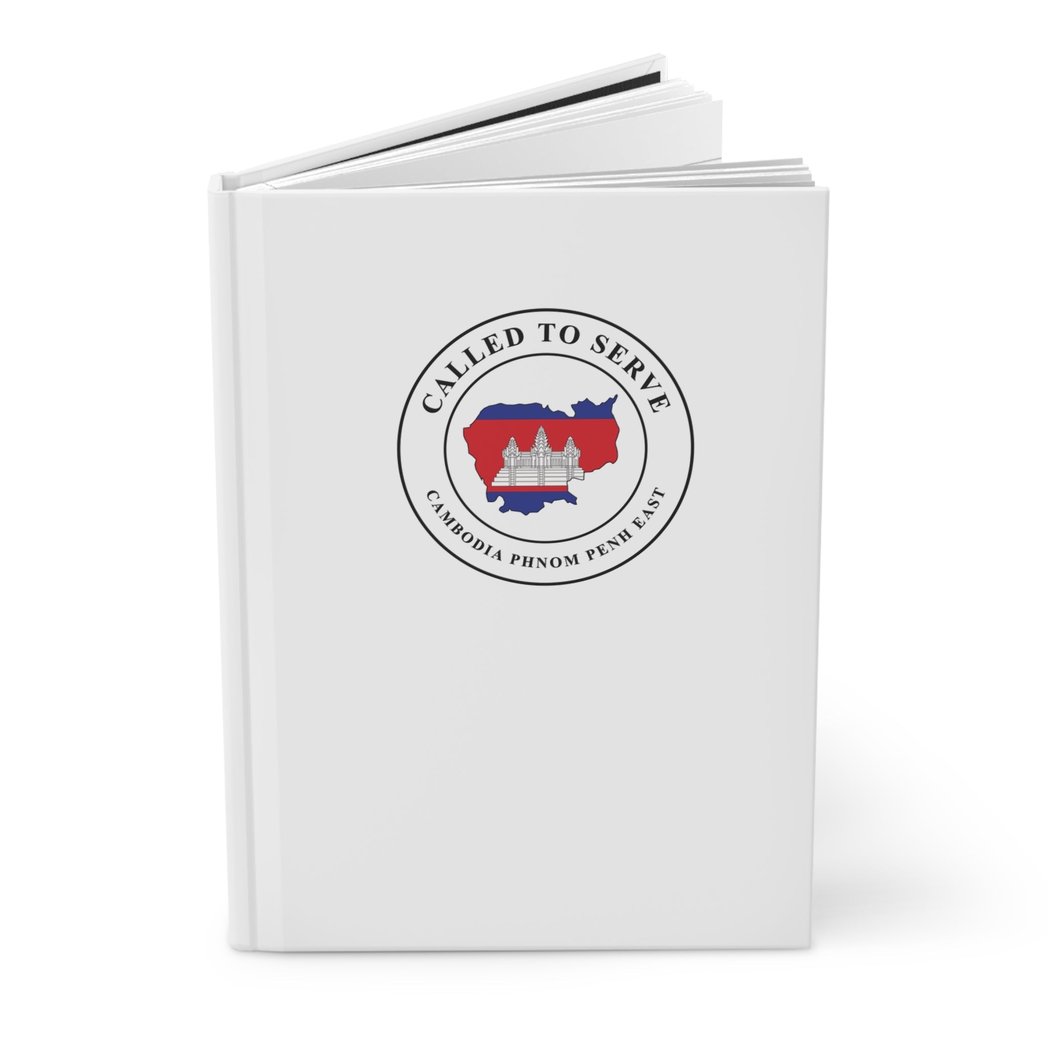 Cambodia Phnom Penh East Mission Flag Map Called to Serve White Hardcover Journal Matte - Mission Wishlist - LDS Missionary Gift Store