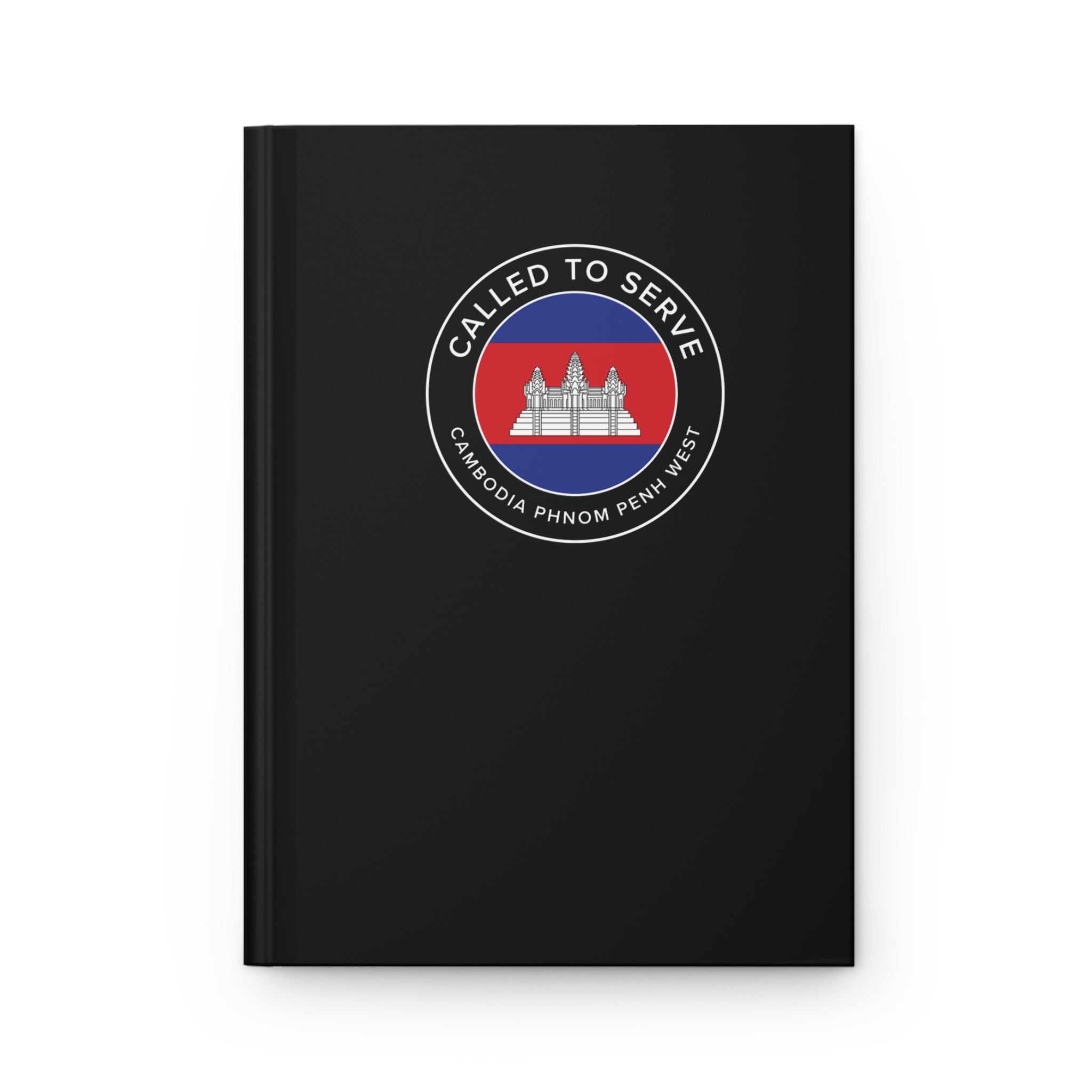 Cambodia Phnom Penh West Mission Circle Flag Called to Serve Black Hardcover Journal Matte - Mission Wishlist - LDS Missionary Gift Store