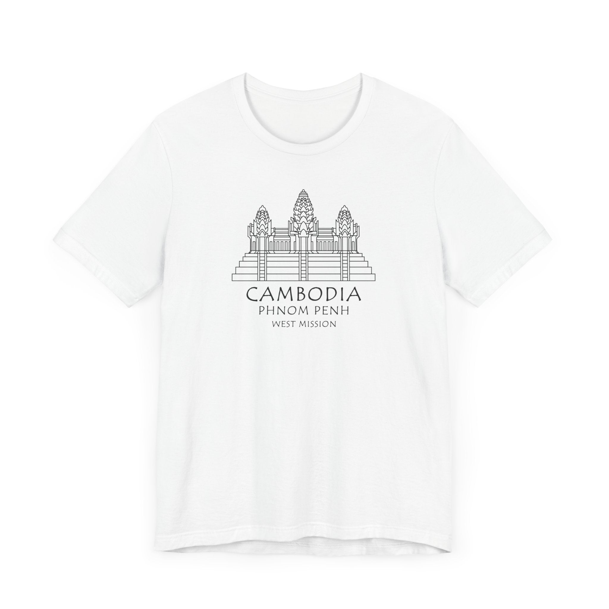 Cambodia Phnom Penh West Mission Circular Monochrome Logo T-Shirt - Mission Wishlist - LDS Missionary Gift Store