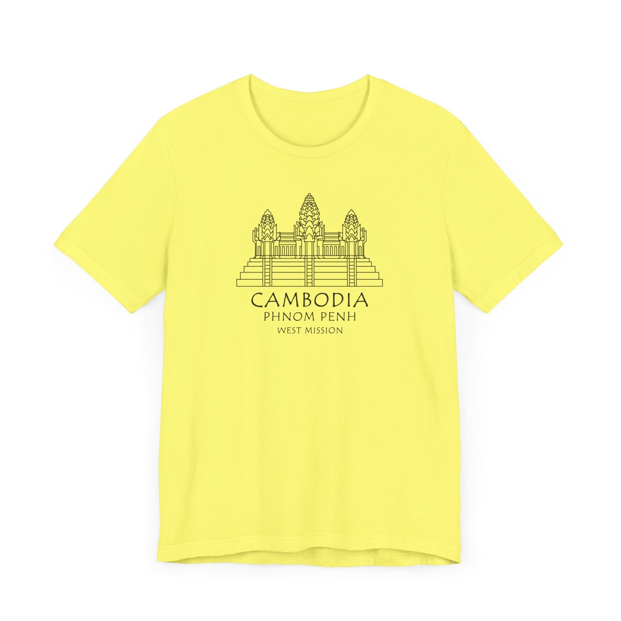Cambodia Phnom Penh West Mission Circular Monochrome Logo T-Shirt - Mission Wishlist - LDS Missionary Gift Store