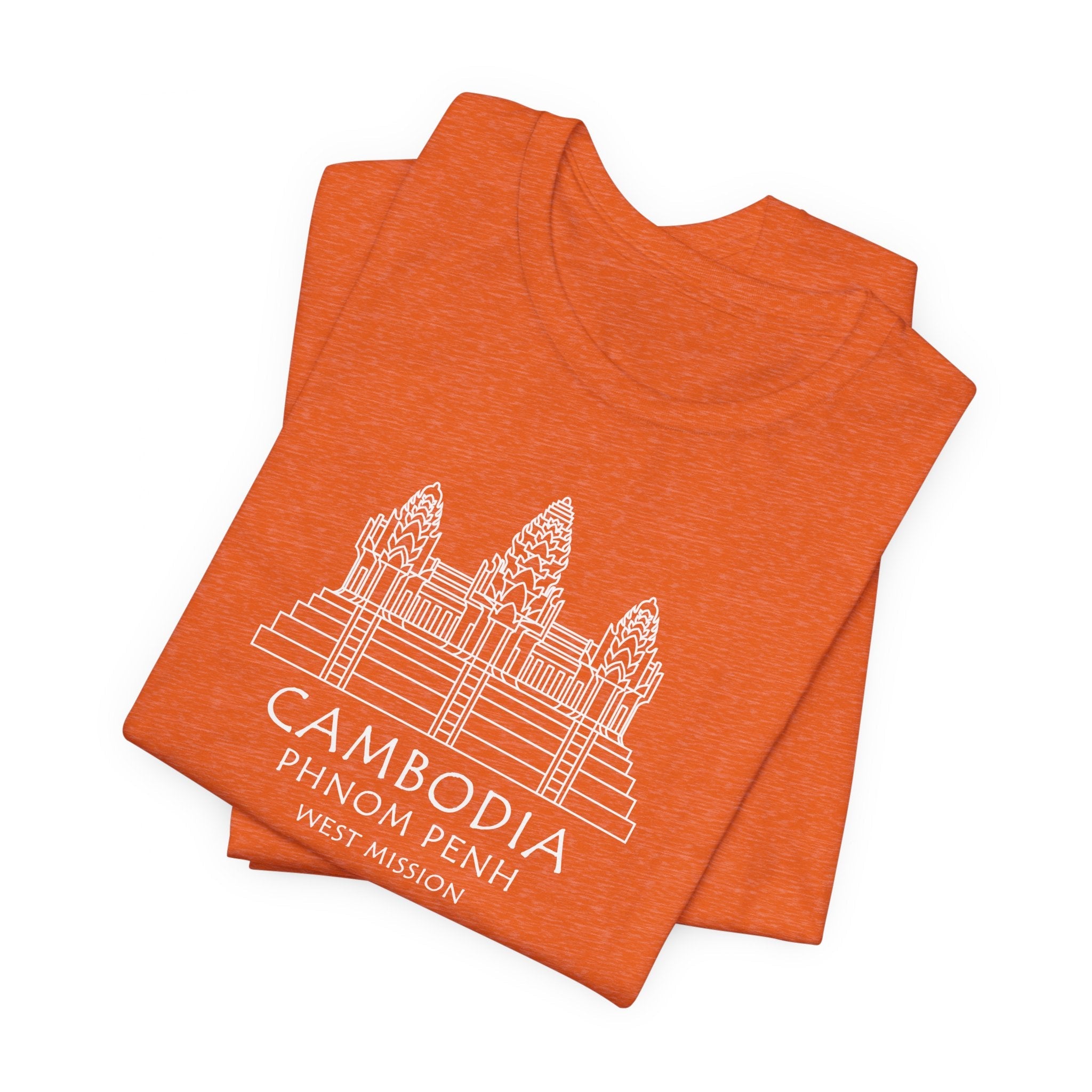 Cambodia Phnom Penh West Mission Circular Monochrome Logo T-Shirt - Mission Wishlist - LDS Missionary Gift Store