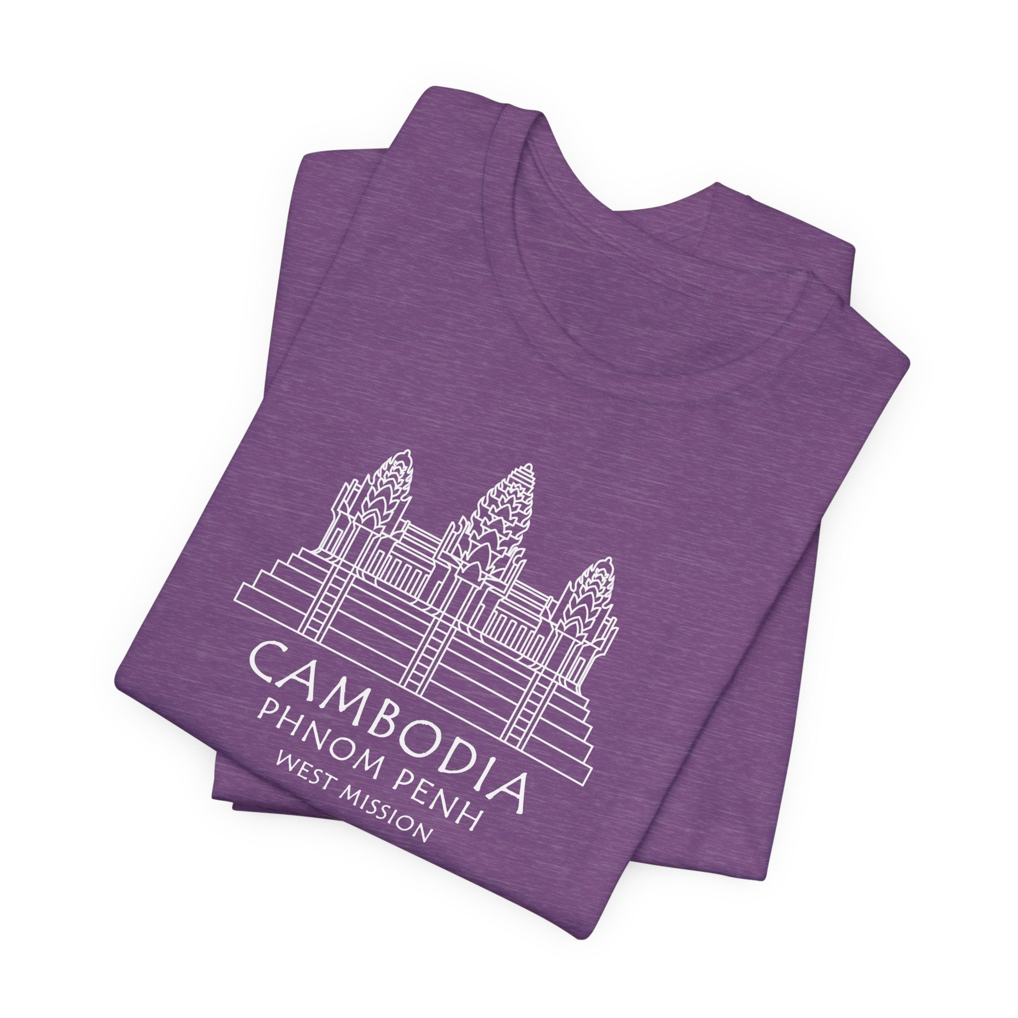 Cambodia Phnom Penh West Mission Circular Monochrome Logo T-Shirt - Mission Wishlist - LDS Missionary Gift Store