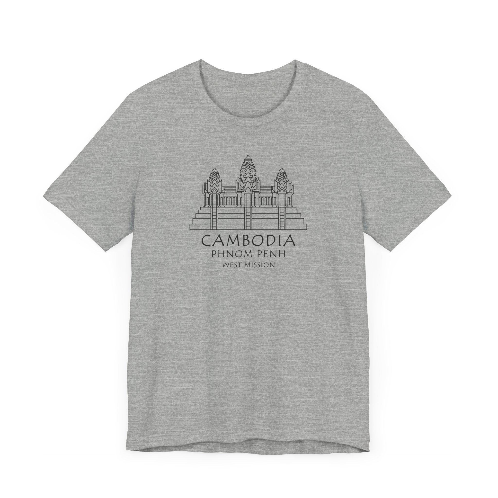 Cambodia Phnom Penh West Mission Circular Monochrome Logo T-Shirt - Mission Wishlist - LDS Missionary Gift Store