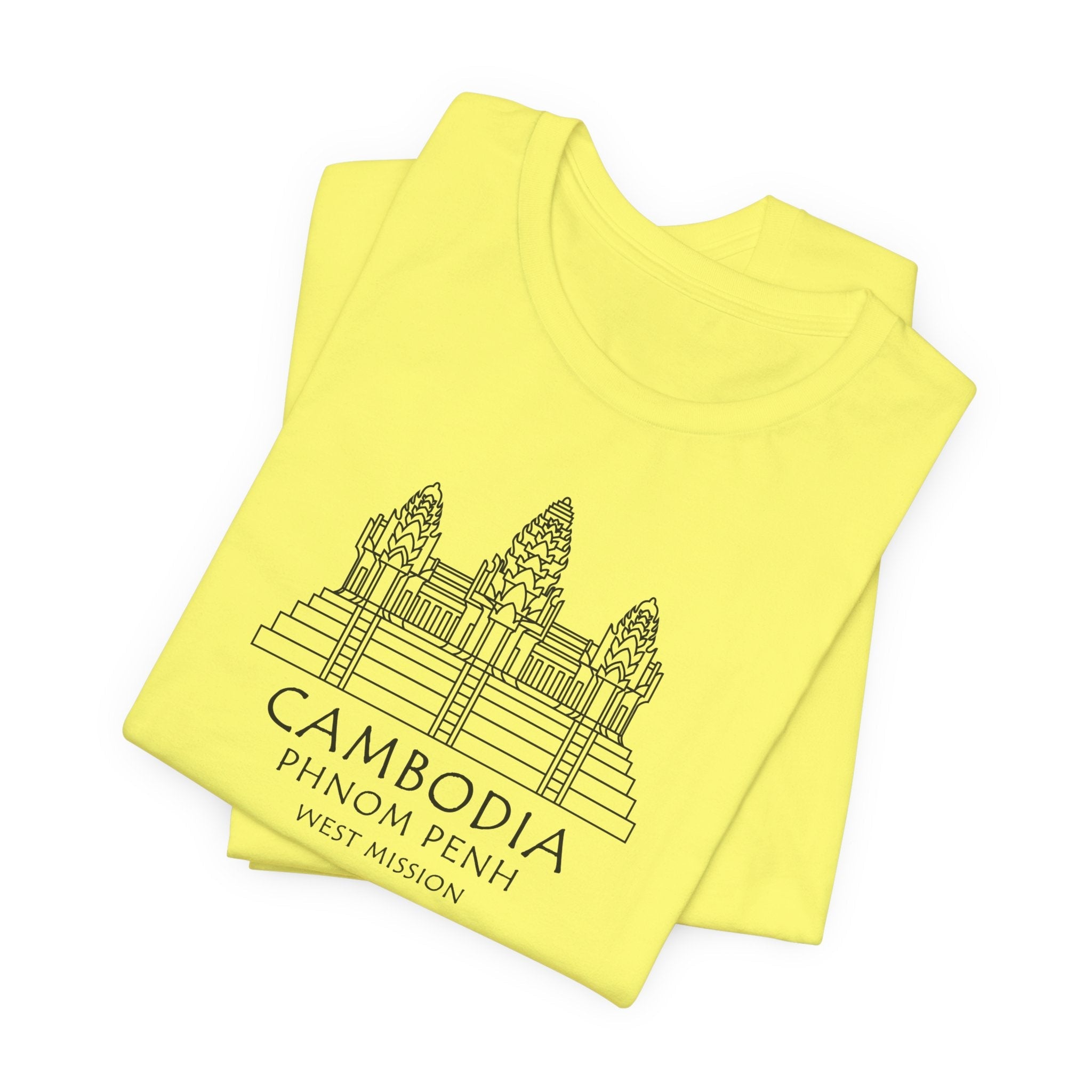 Cambodia Phnom Penh West Mission Circular Monochrome Logo T-Shirt - Mission Wishlist - LDS Missionary Gift Store