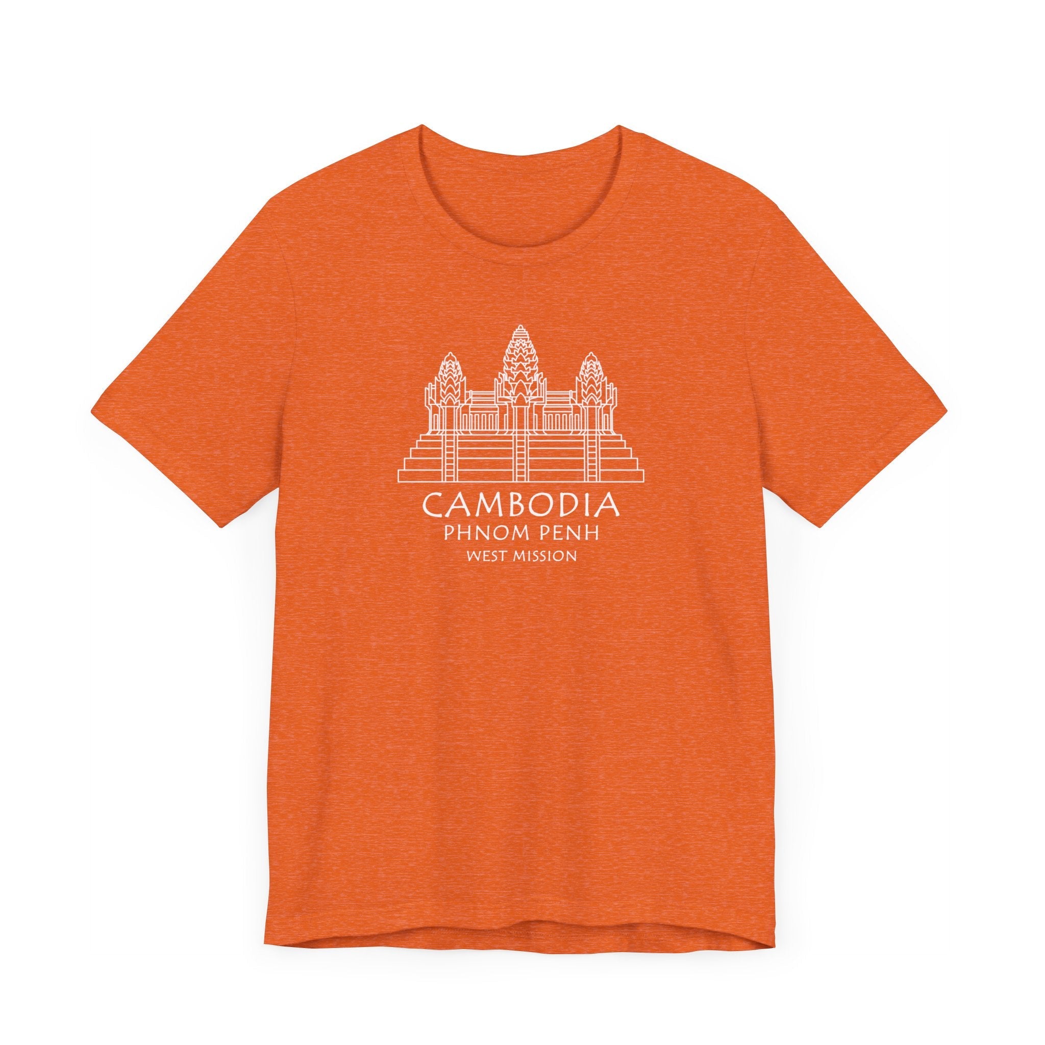 Cambodia Phnom Penh West Mission Circular Monochrome Logo T-Shirt - Mission Wishlist - LDS Missionary Gift Store