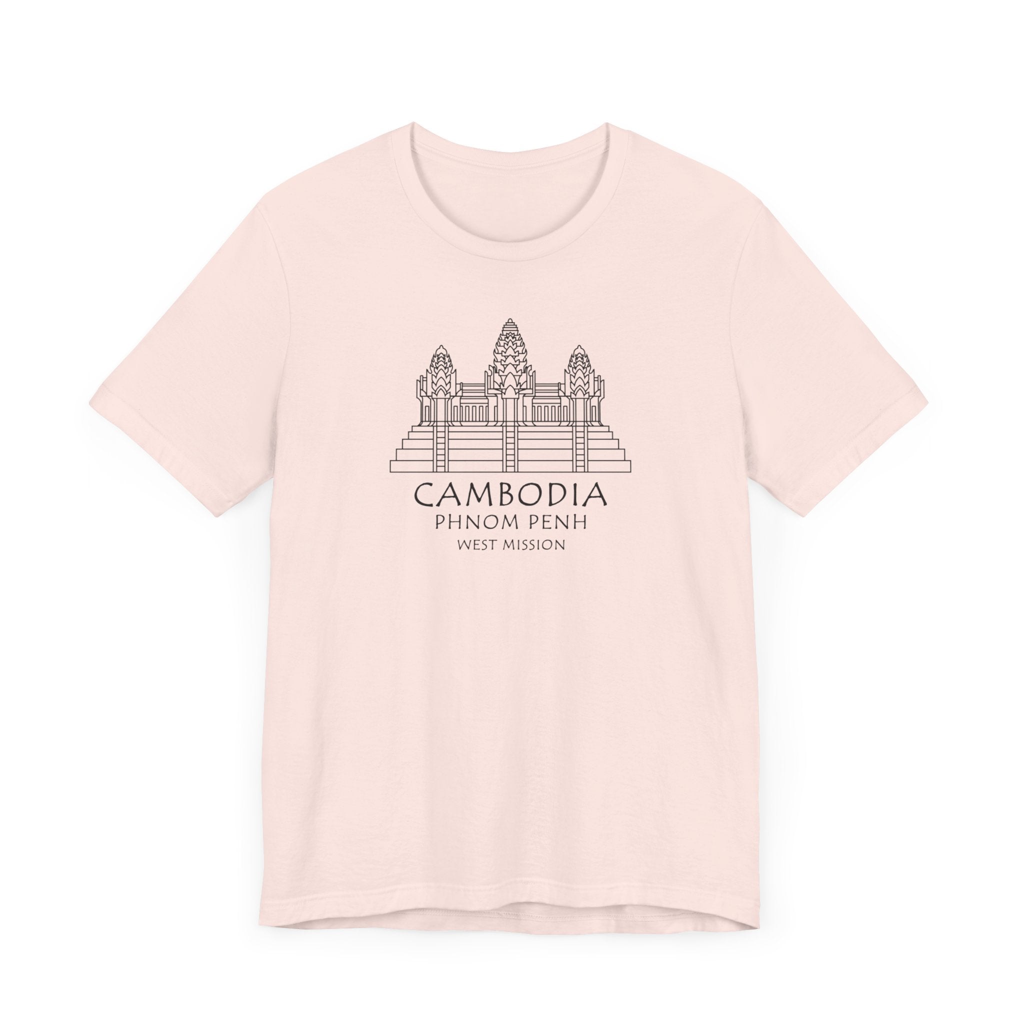Cambodia Phnom Penh West Mission Circular Monochrome Logo T-Shirt - Mission Wishlist - LDS Missionary Gift Store