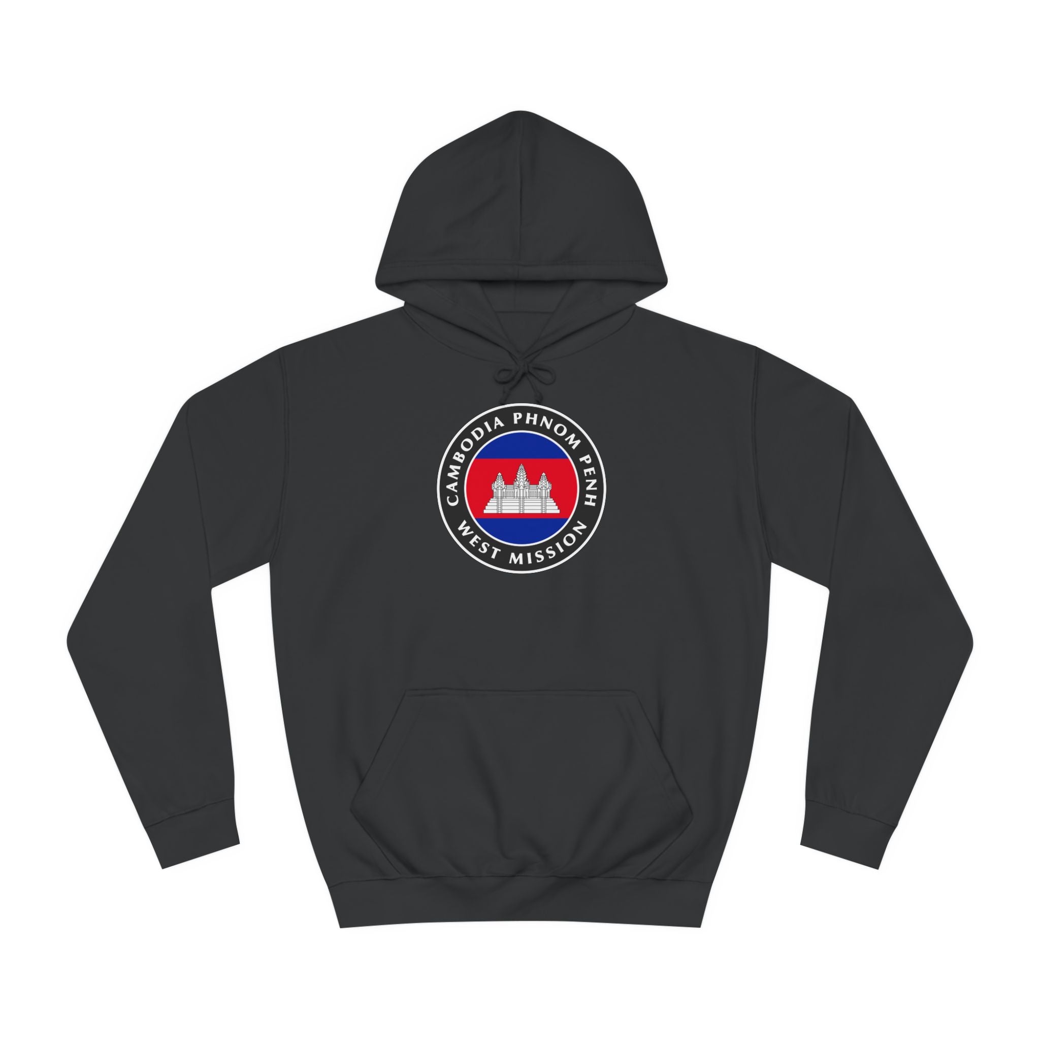 Cambodia Phnom Penh West Mission Flag Logo (Black Border) College Hoodie - Mission Wishlist - LDS Missionary Gift Store