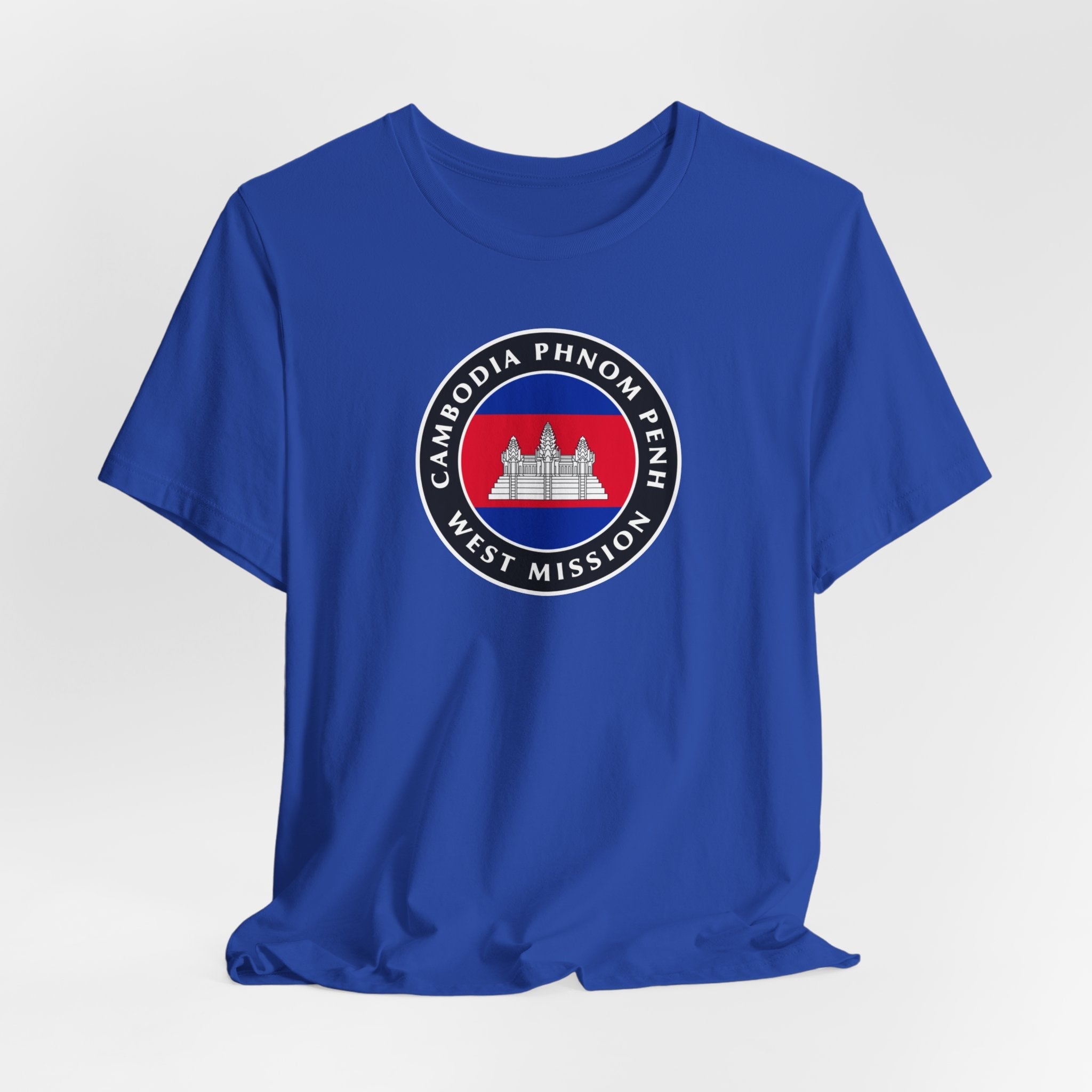 Cambodia Phnom Penh West Mission Flag Logo (Black Border) T-shirt - Mission Wishlist - LDS Missionary Gift Store