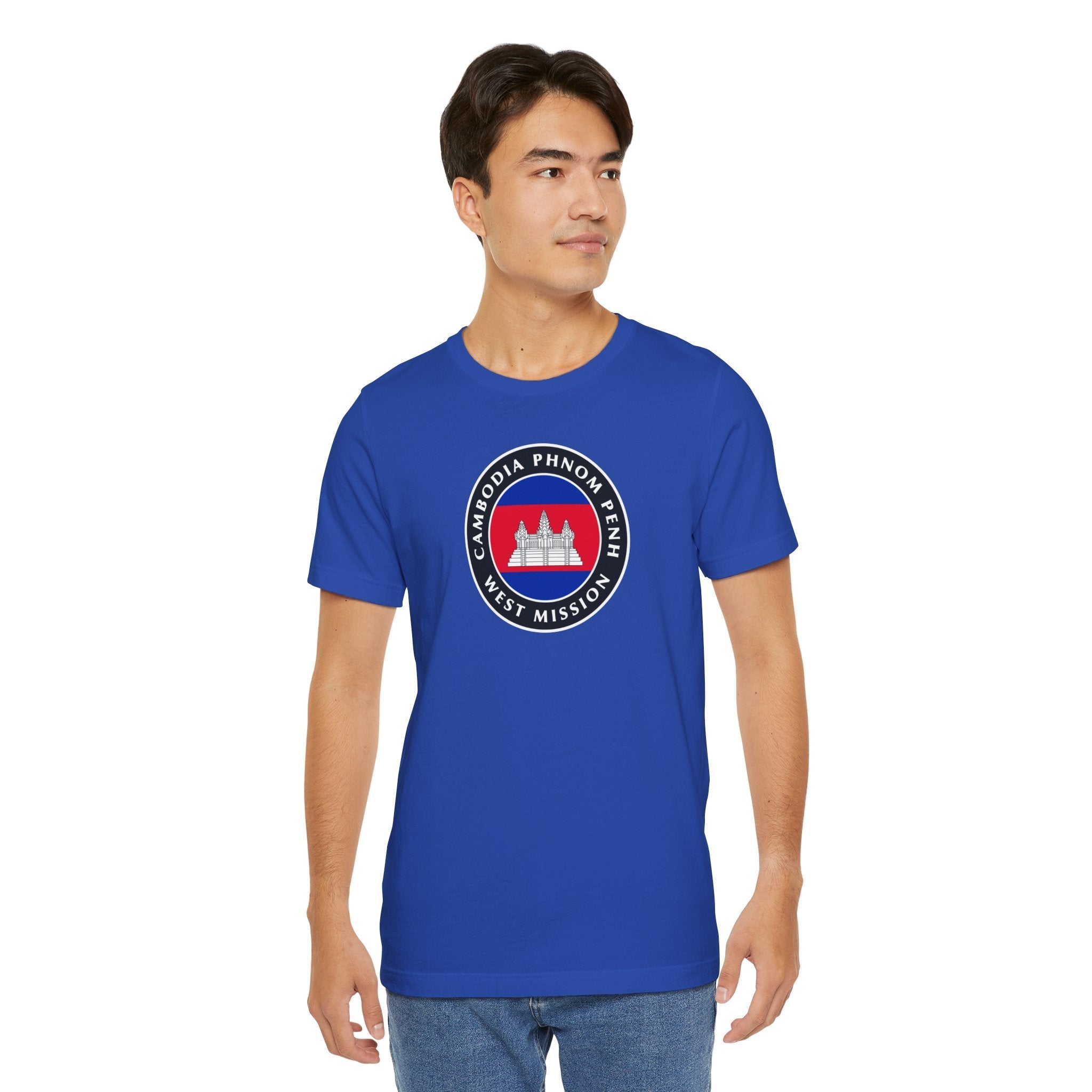 Cambodia Phnom Penh West Mission Flag Logo (Black Border) T-shirt - Mission Wishlist - LDS Missionary Gift Store