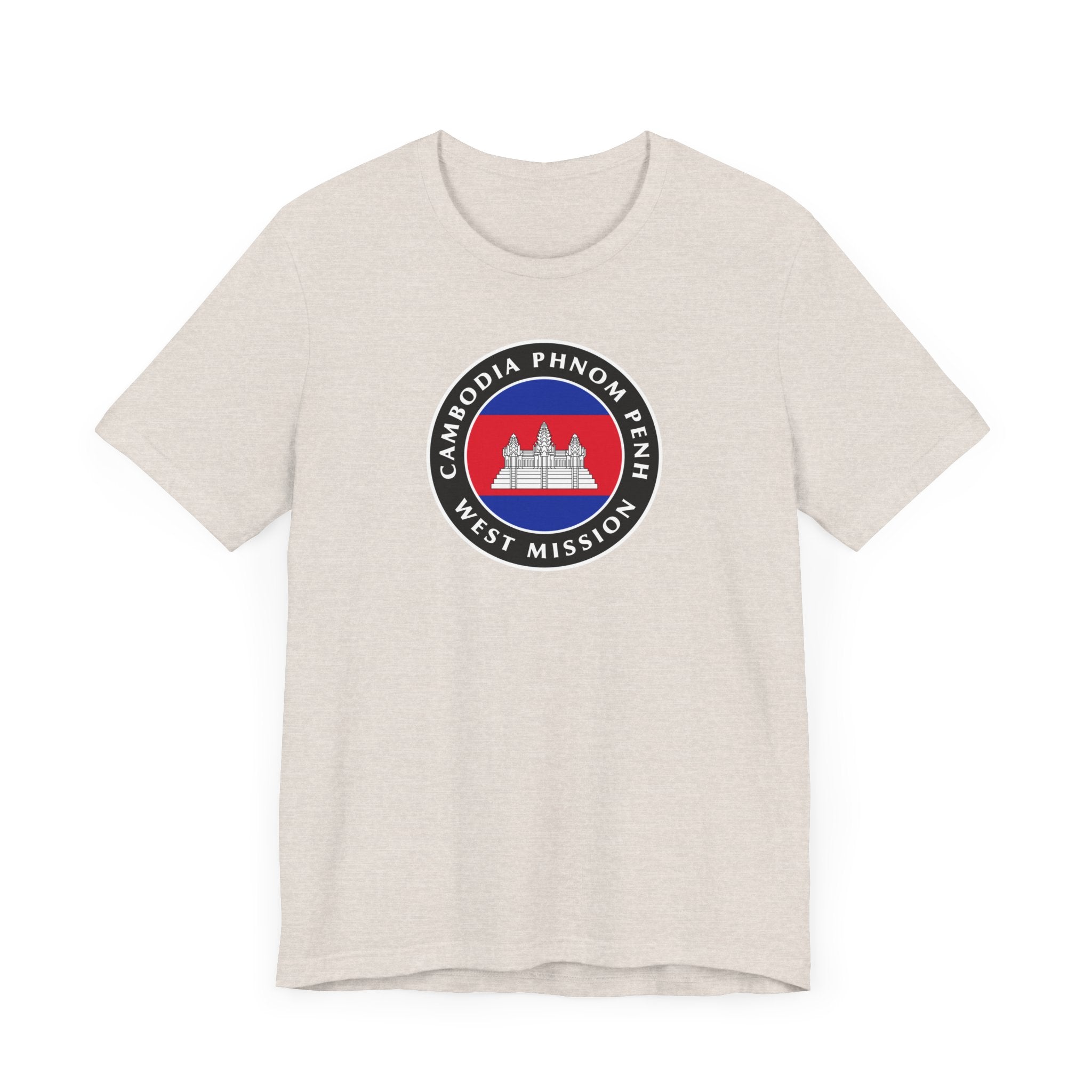 Cambodia Phnom Penh West Mission Flag Logo (Black Border) T-shirt - Mission Wishlist - LDS Missionary Gift Store