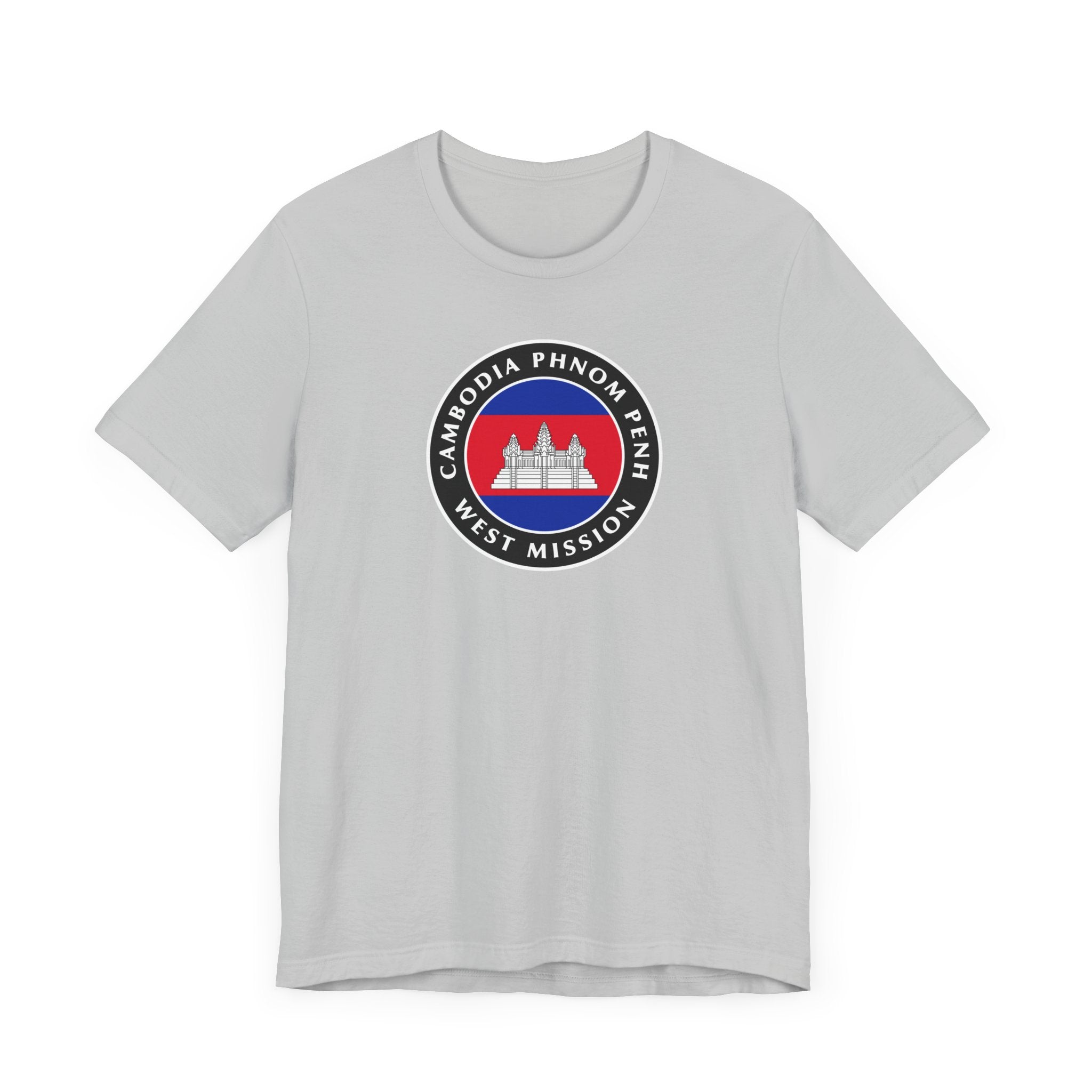 Cambodia Phnom Penh West Mission Flag Logo (Black Border) T-shirt - Mission Wishlist - LDS Missionary Gift Store